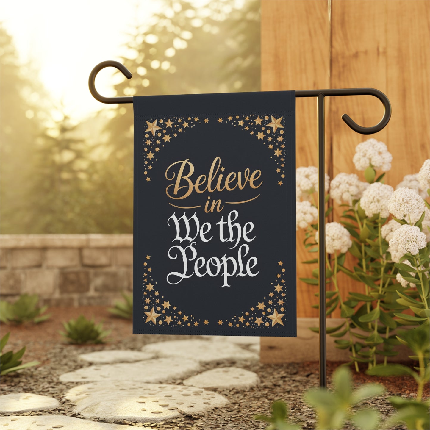 Believe in We the People Holiday Garden Flag, Christmas Garden Flag, Holiday Garden Flag, Funny Political Holiday Decor, Democracy Gift