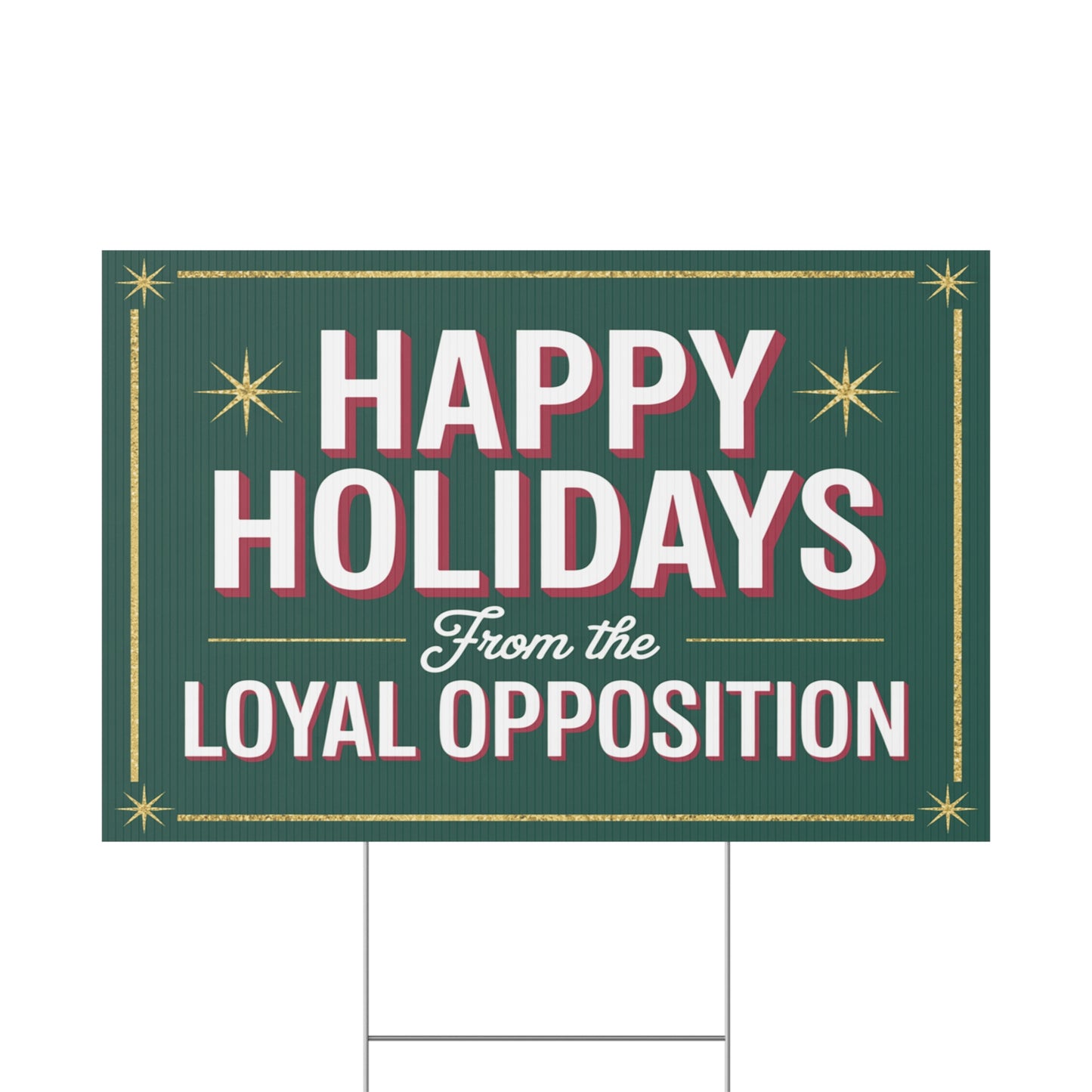 Funny Holiday Yard Sign, Funny Political Christmas Yard Sign, Anti Trump Yard Sign with H Stake, Democracy Yard Sign, Multiple Sizes