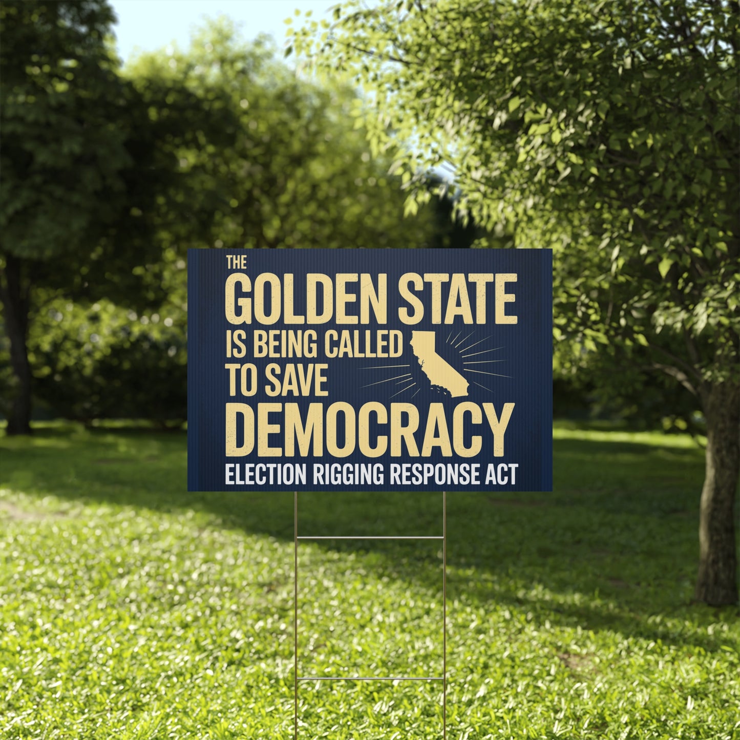 Election Rigging Response Act Yard Sign, Gerrymandering Yard Sign, Gerrymander Sign, CA Protest Sign, California Signs