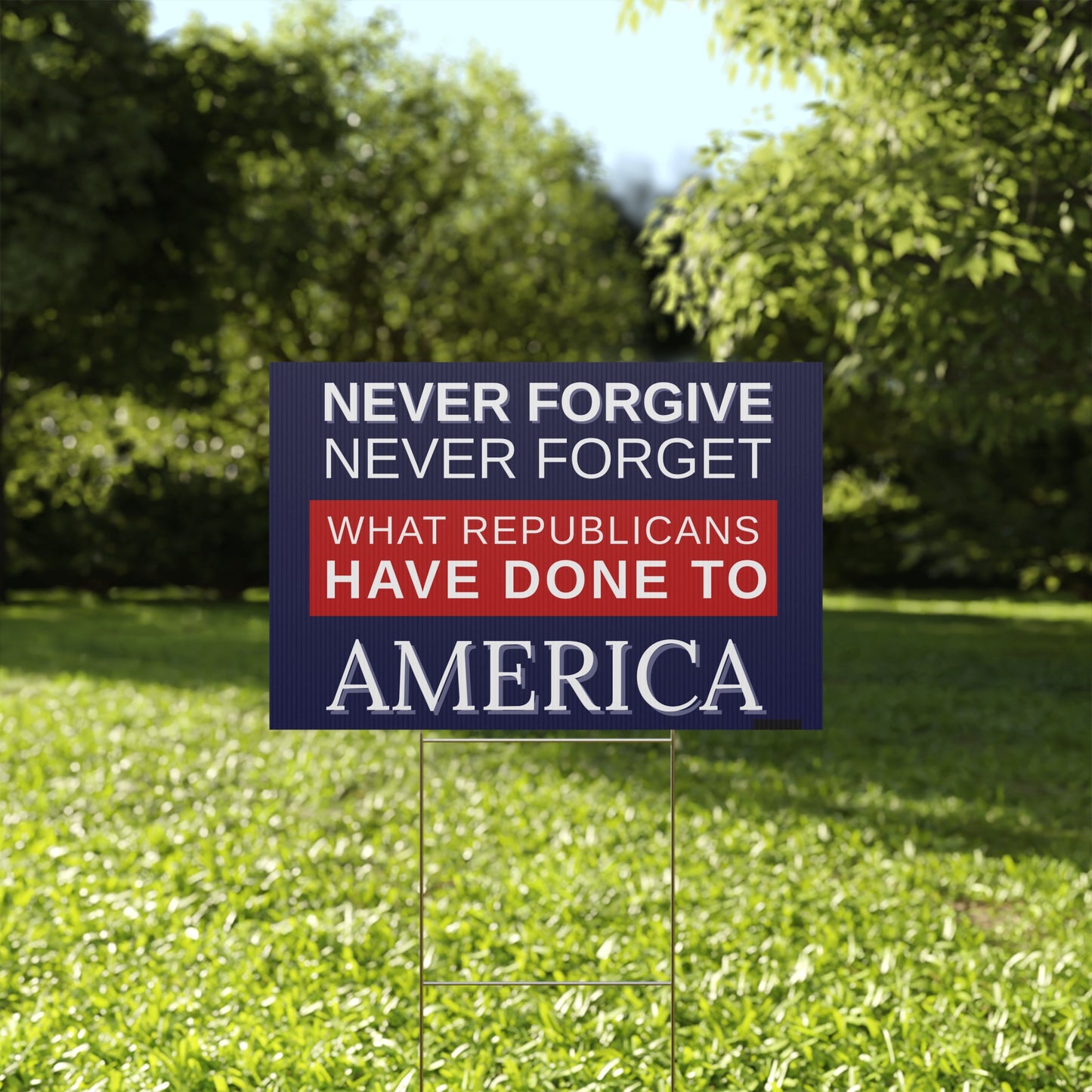 Anti Trump Yard Sign | Protest Sign | Anti Trump Sign | Political Yard Sign - Print on Both Sides - 18" x 24"