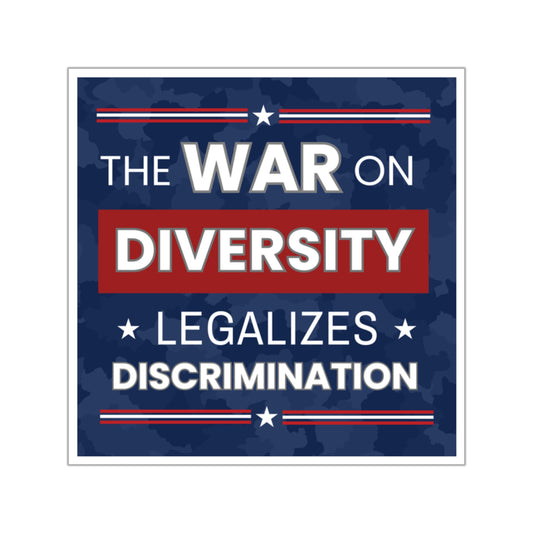 Anti-Trump War on Diversity Sticker | Pro-Democracy Vinyl Decal | Political Activism