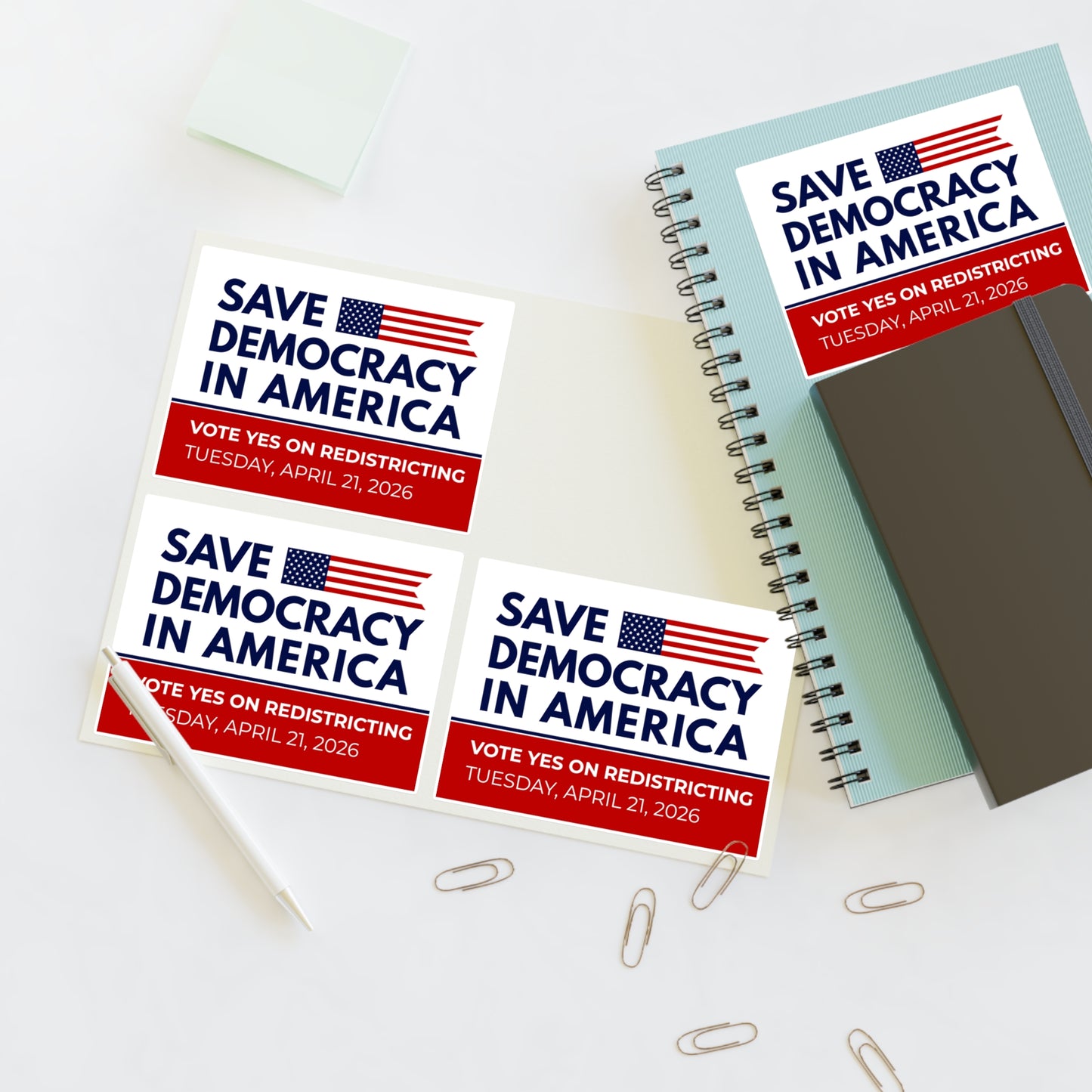 Virginia Redistricting Vote Yes Sticker Sheet | Virginia Special Election Stickers