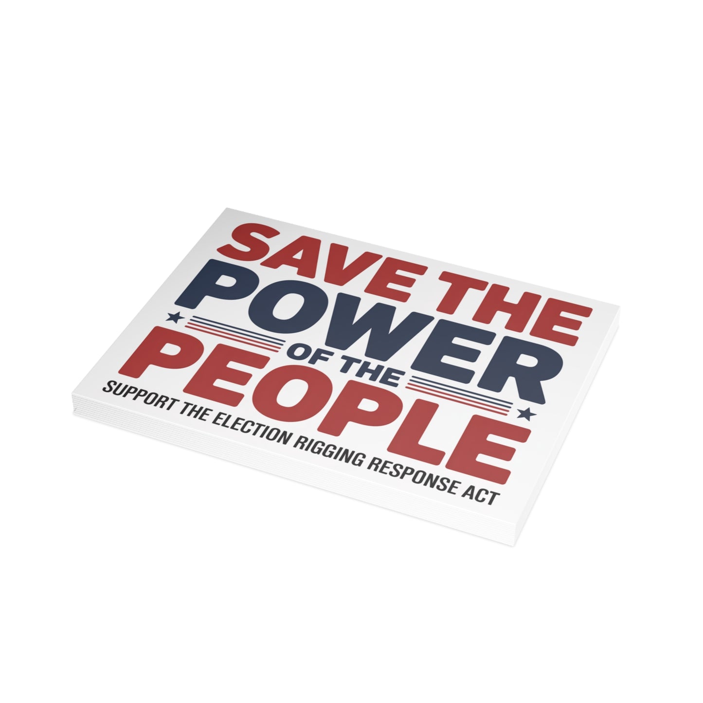 Prop 50 Postcards, Election Rigging Response Act Postcards, 6.25" x 4.6", 10, 30 or 50 Pack