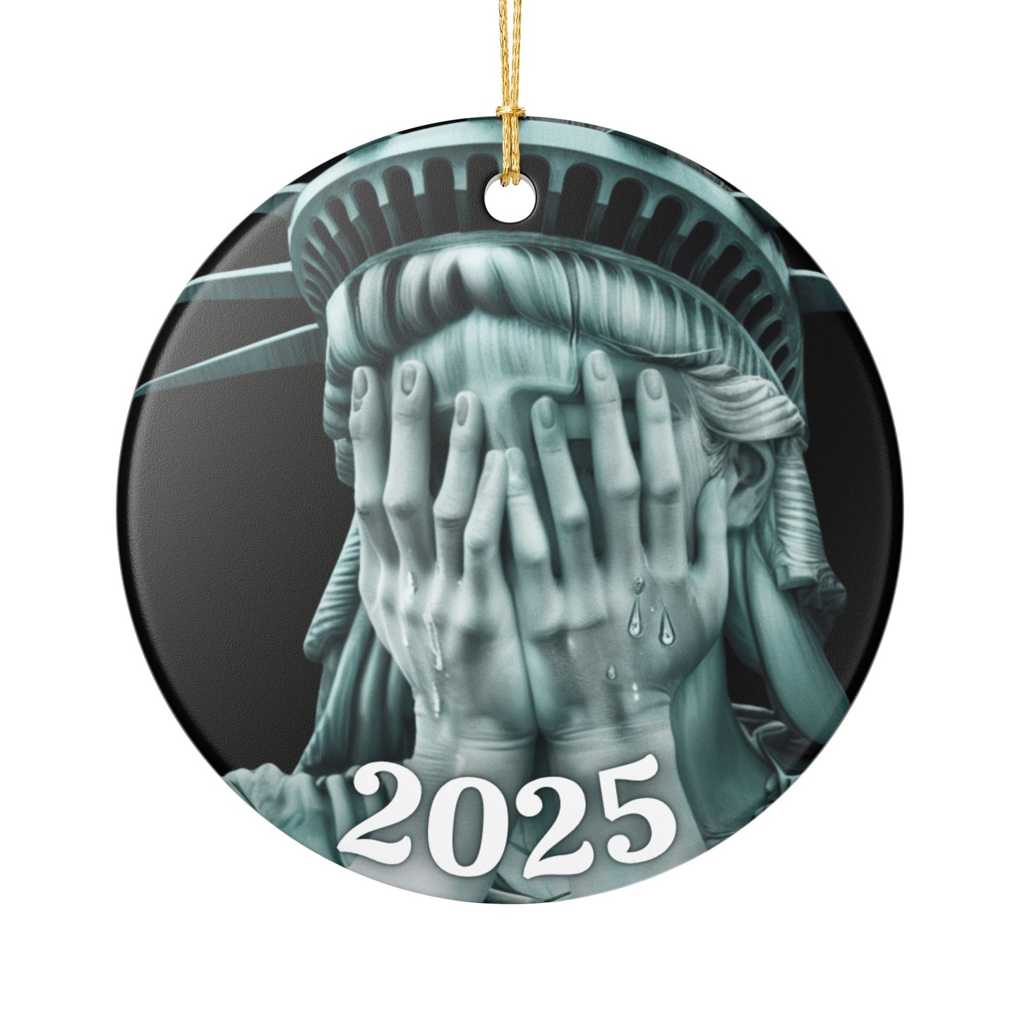 2025 Holiday Ornament, 2025 Christmas Ornament, Political Ornament, Anti Trump Ornament, Democracy Ornament, Gift for Democrat