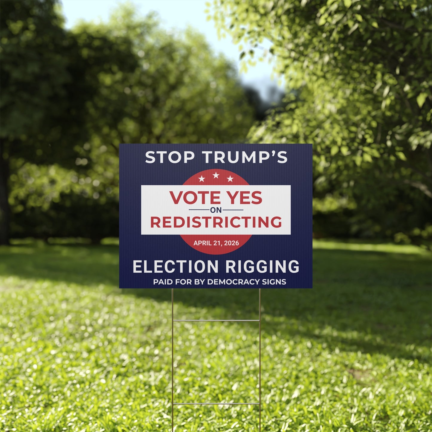 Mobilize Your Community — Virginia Redistricting Yard Signs for Organizations w/Paid By Attribution