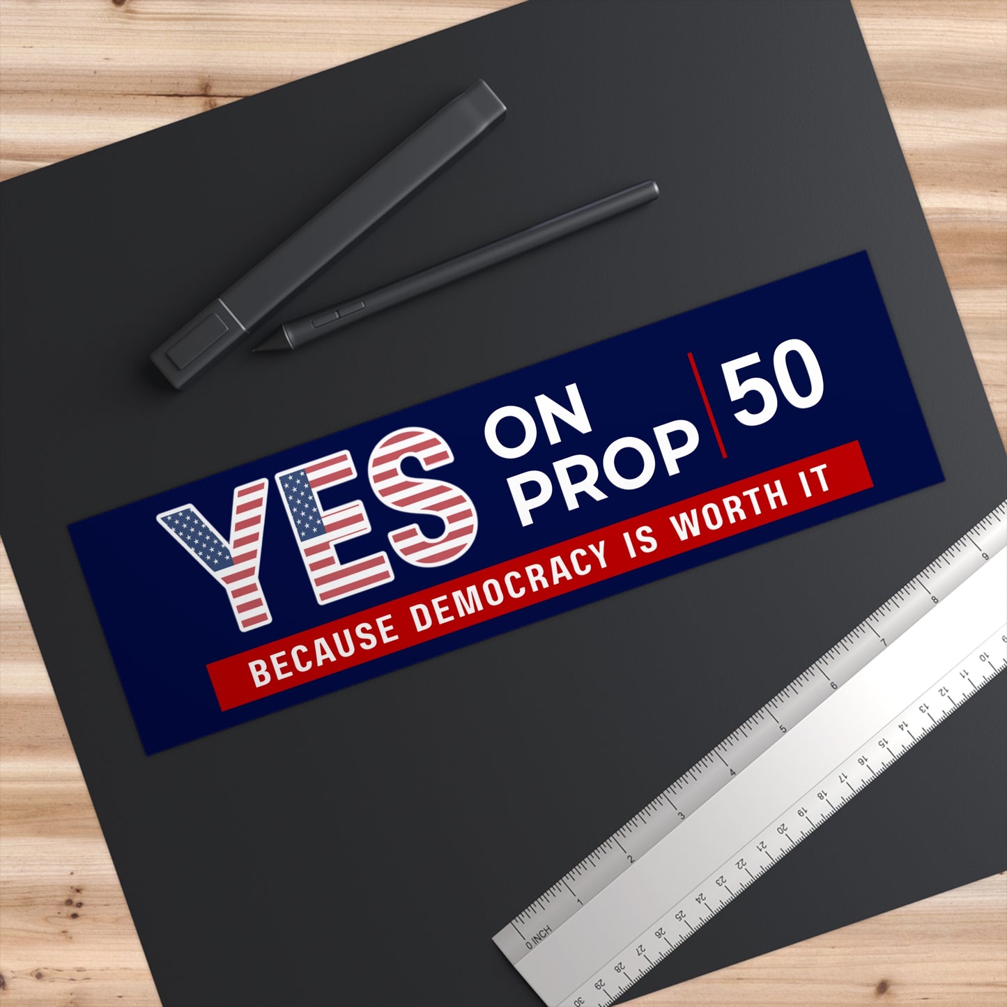 Yes on Prop 50 Bumper Stickers – Bulk Pack of 10, 20, 50, or 100 – Free Shipping