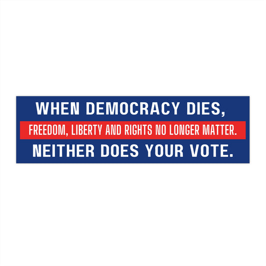 Civic Statement Wholesale Bumper Stickers – 11″×3″ Matte Vinyl, Weatherproof, UV & Water Resistant (Removable 5-Year Film)