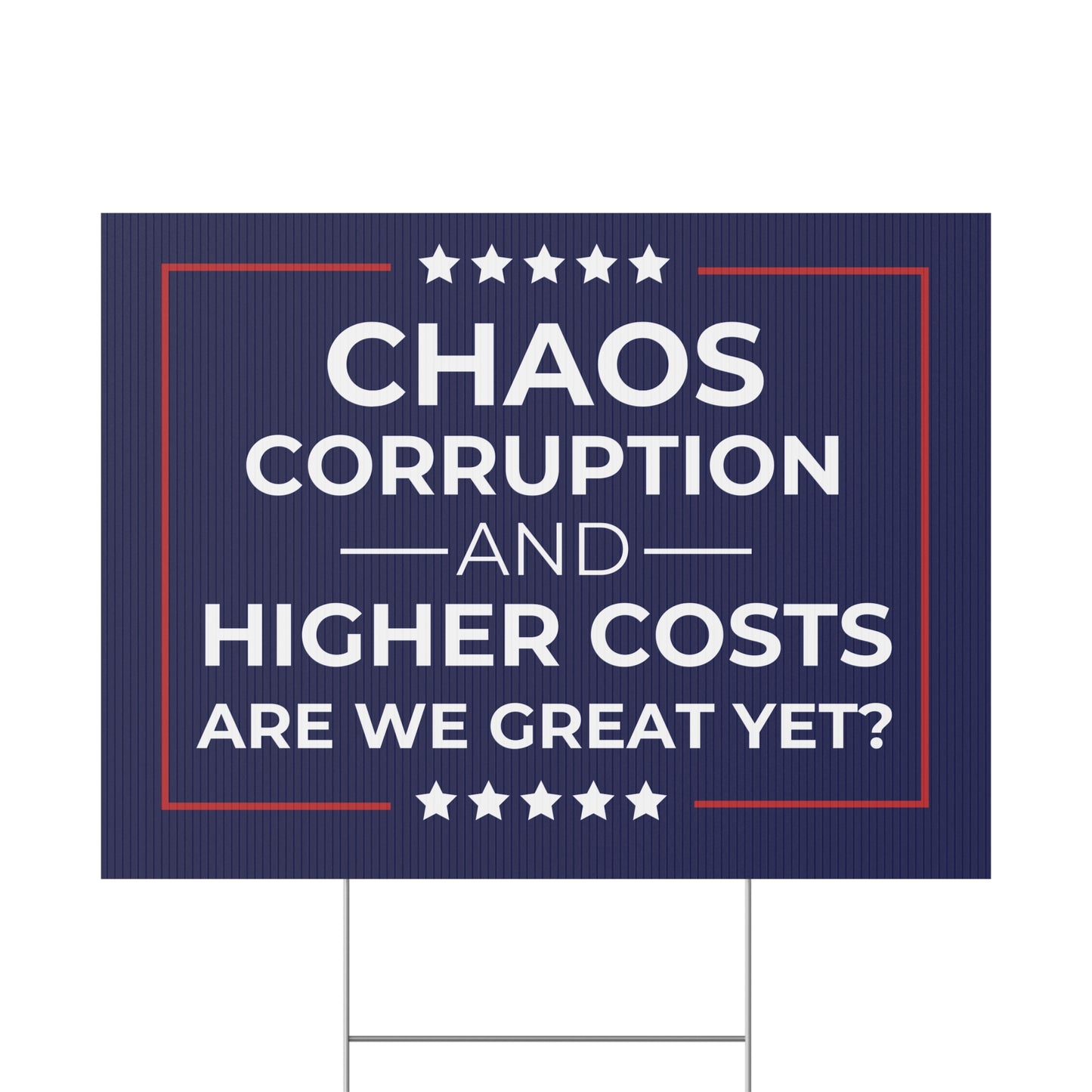 Civic Statement Wholesale Custom Yard Signs – 24″×18″ Double-Sided Weatherproof Political Signs w/H Stakes