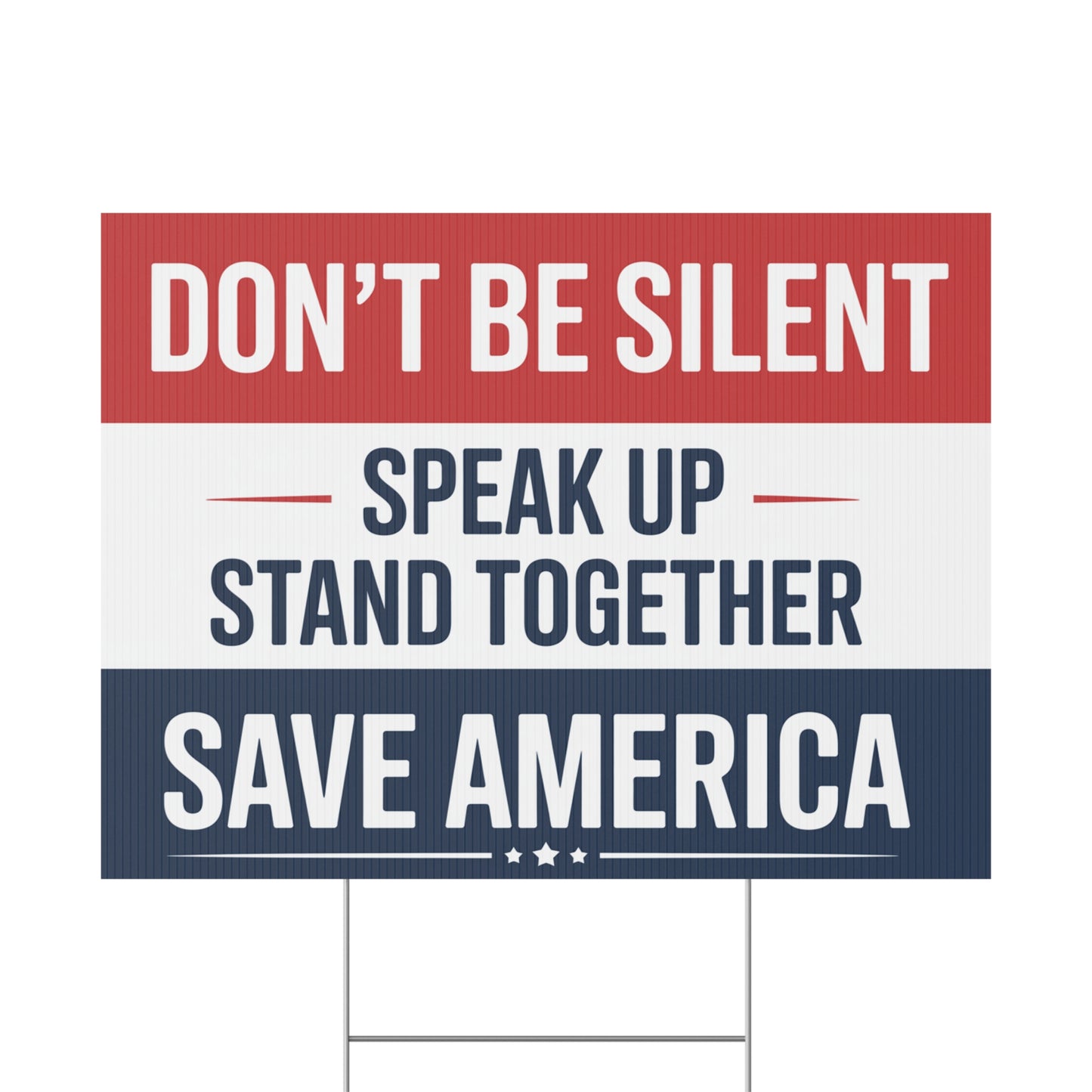 Anti Trump Yard Signs 3 Pack - Democracy Is Not a Spectator Sport - Unity Yard Signs