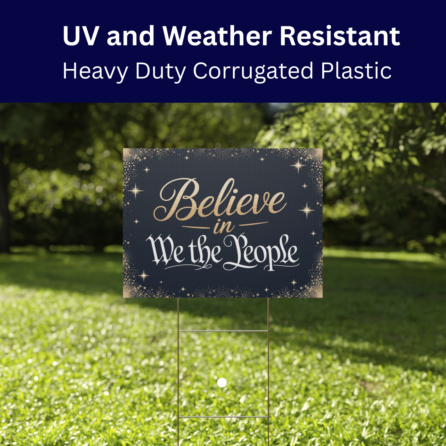 Democracy Holiday Yard Sign 5 Pack - Top Selling Designs, 24" x 18", Print on Both Sides, H Stakes Included, Funny Political Christmas Signs