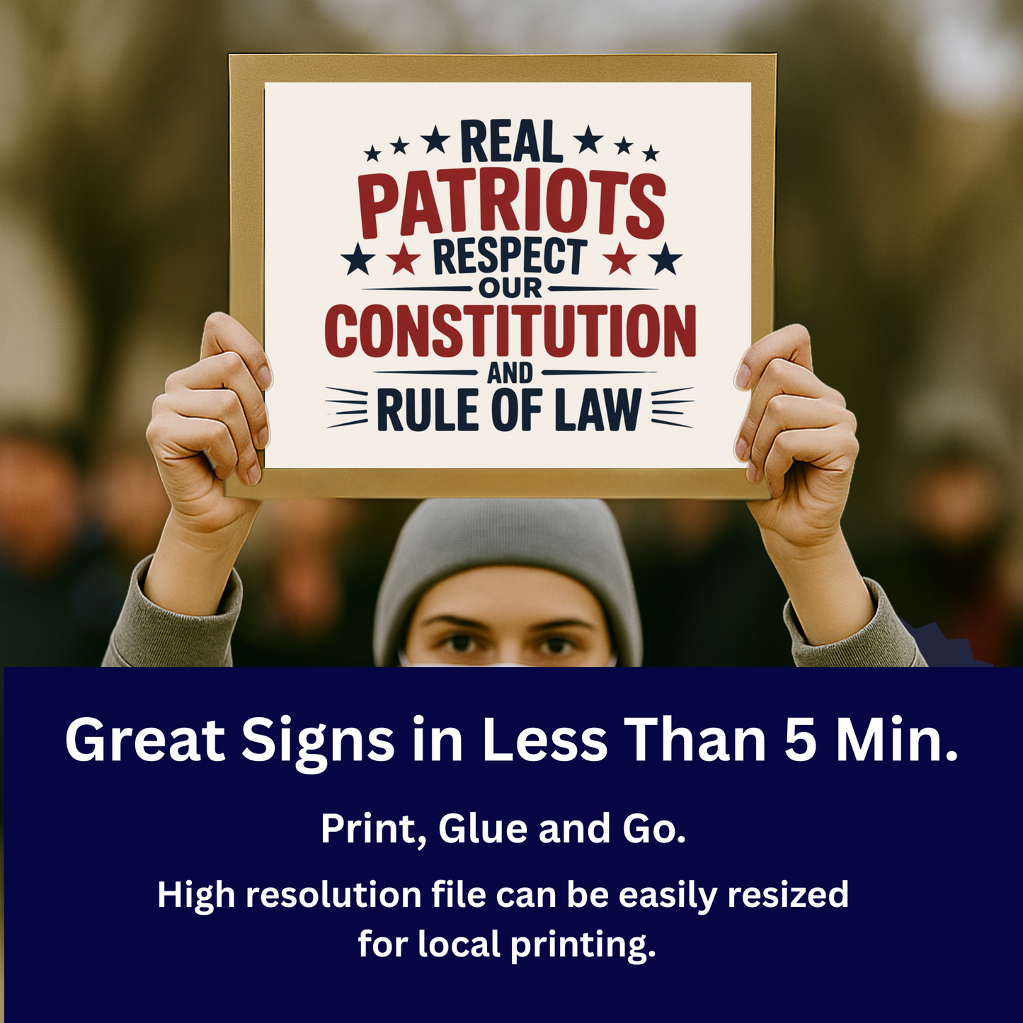 Printable Protest Signs, Digital Download Poster, Anti Trump Protest Signs, Political Posters, Print 2 Sizes at Home