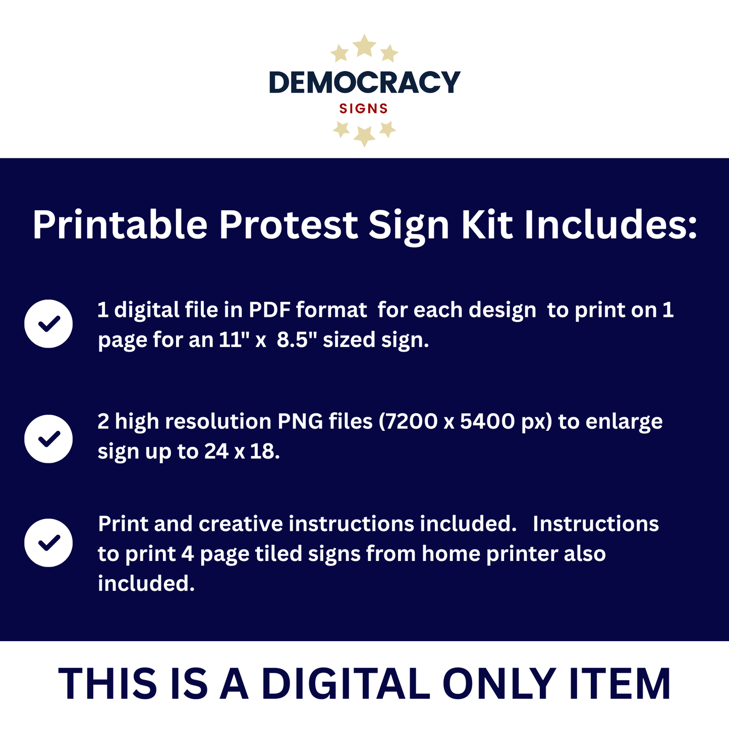 I Dissent Protest Sign, No Kings Printable Protest Sign, Protest Poster