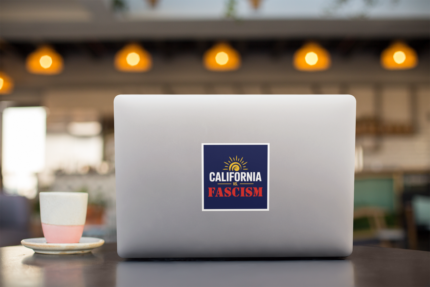 California vs. Fascism — 4″× 4″ Wholesale Stickers