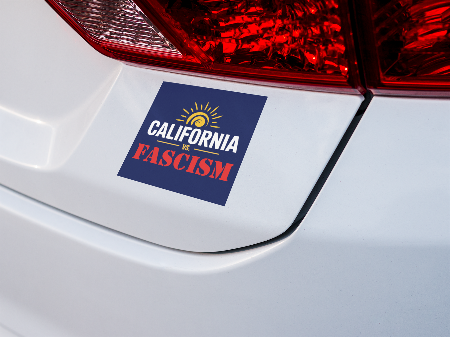 California vs. Fascism — 4″× 4″ Wholesale Stickers