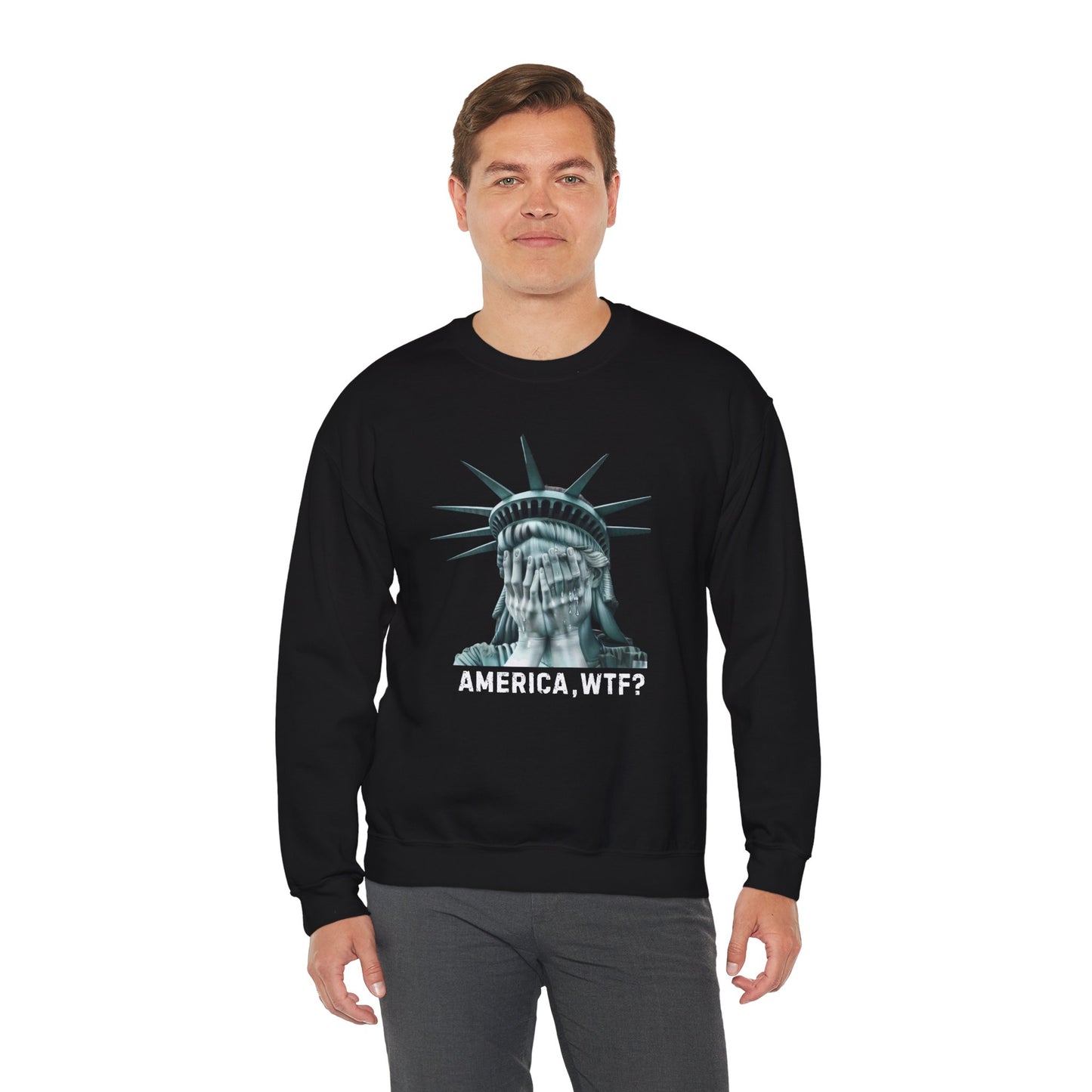 Anti-Trump America WTF Sweatshirt – Pro-Democracy Political Activism Apparel