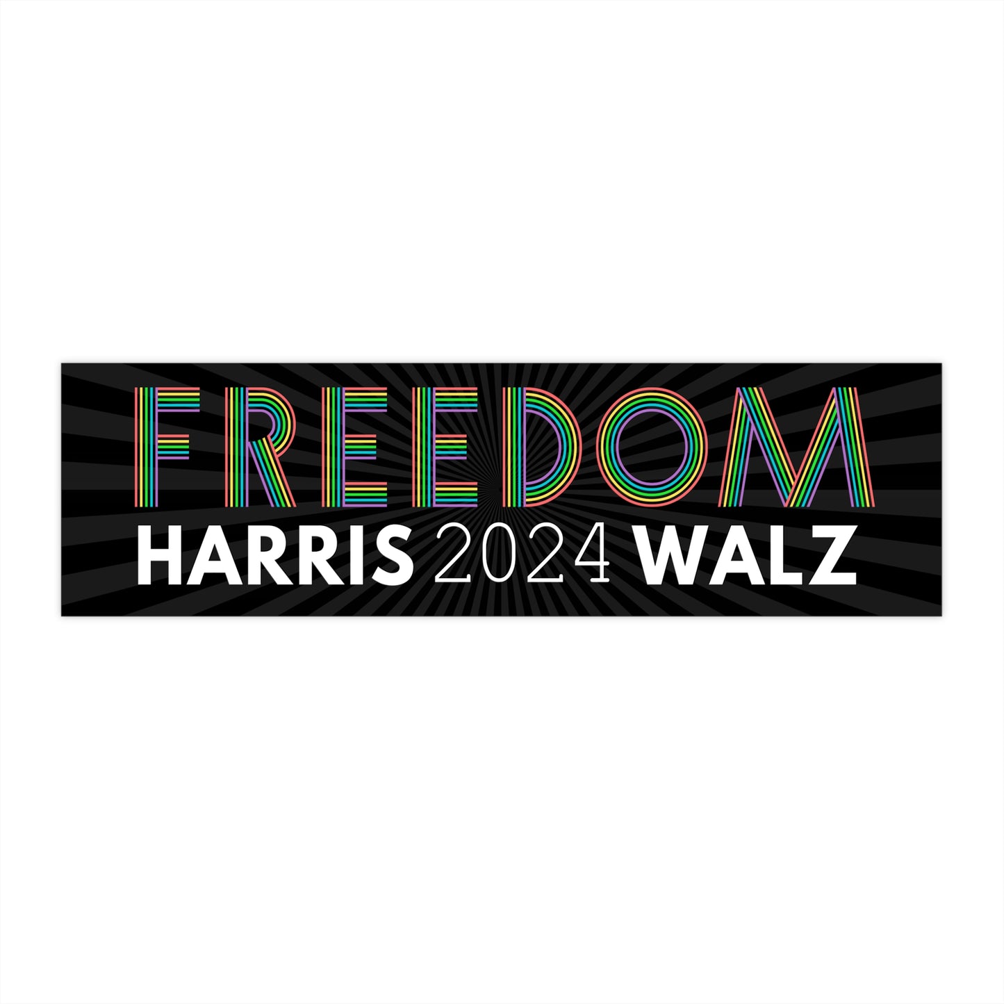 Freedom, Harris Walz Bumper Sticker, Kamala Harris Bumper Sticker,  Harris Walz Sticker, Free Shipping, Election Bumper Sticker