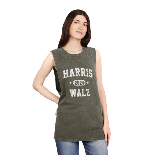 Harris Walz Tank, Unisex Stonewash Tank Top, Multiple Colors, Free Shipping