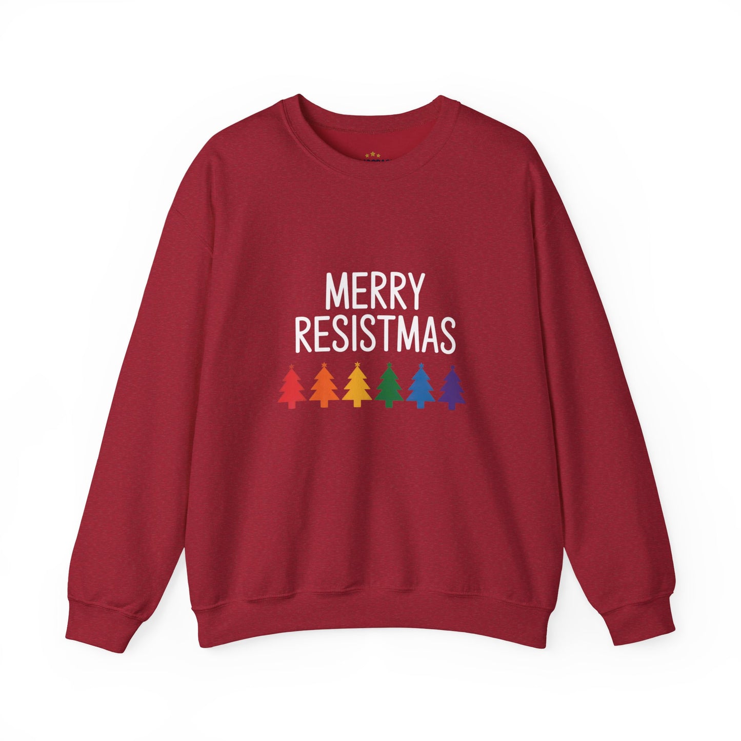 Merry Resistmas Sweatshirt, Holiday Sweatshirt, Christmas Sweatshirt, Anti Maga Sweatshirt, Multiple Colors, Free Shipping