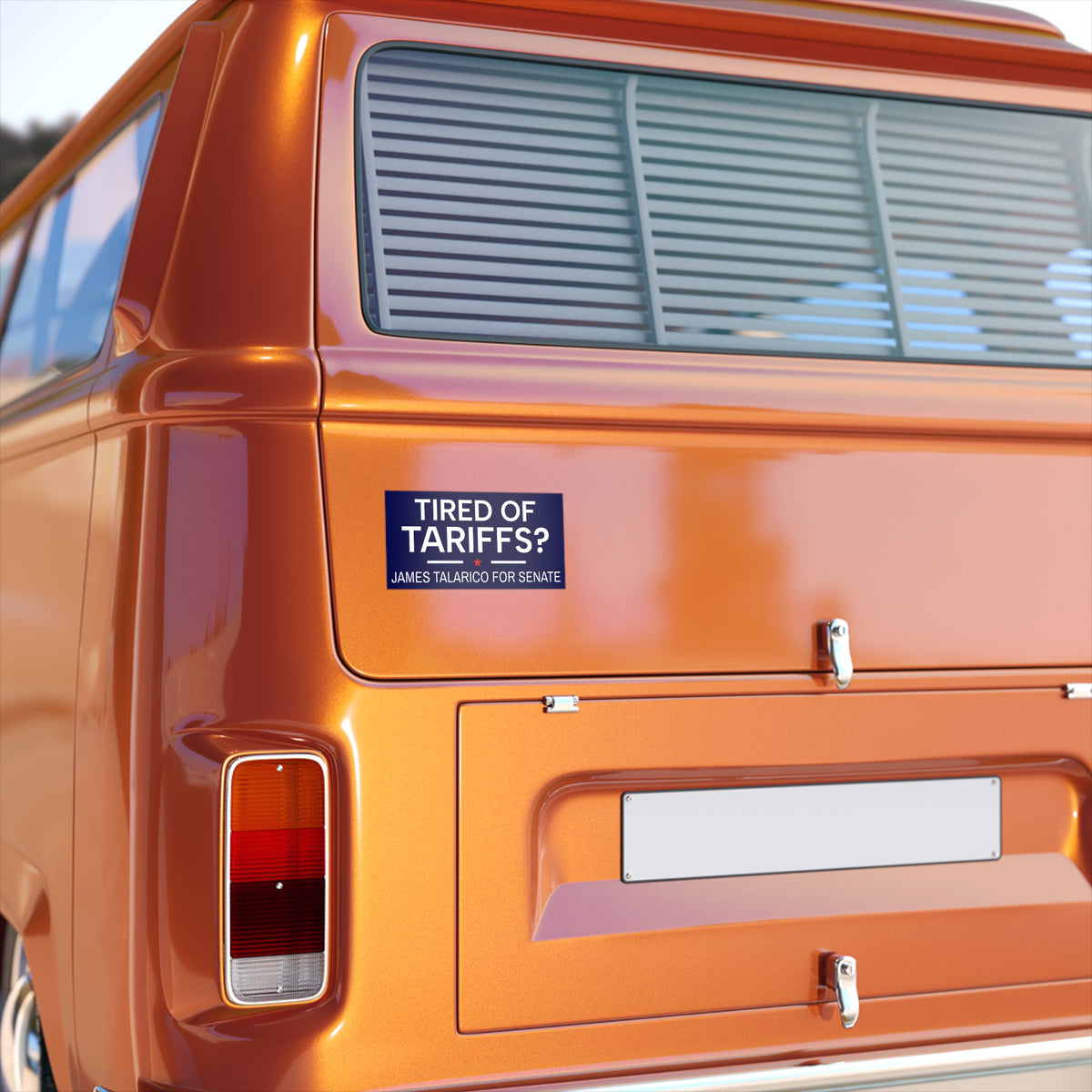 James Talarico Bumper Sticker | James Talarico Sticker | Tired of Tariffs? Vote James Talarico for Senate | Texas Bumper Sticker