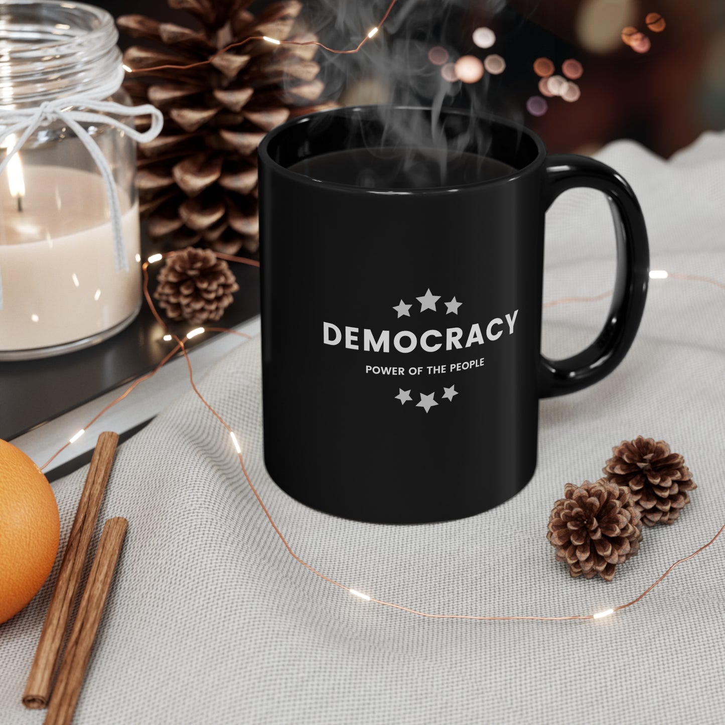 Democracy Mug, 11oz, Ceramic, Power of the People, Democrat Mug