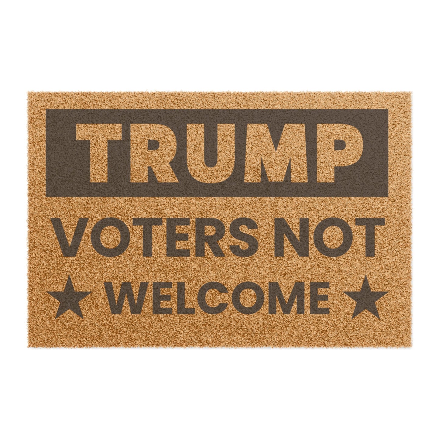 Anti-Trump Door Mat | 24" x 16" Coconut Fiber Mat | Political Welcome Mat