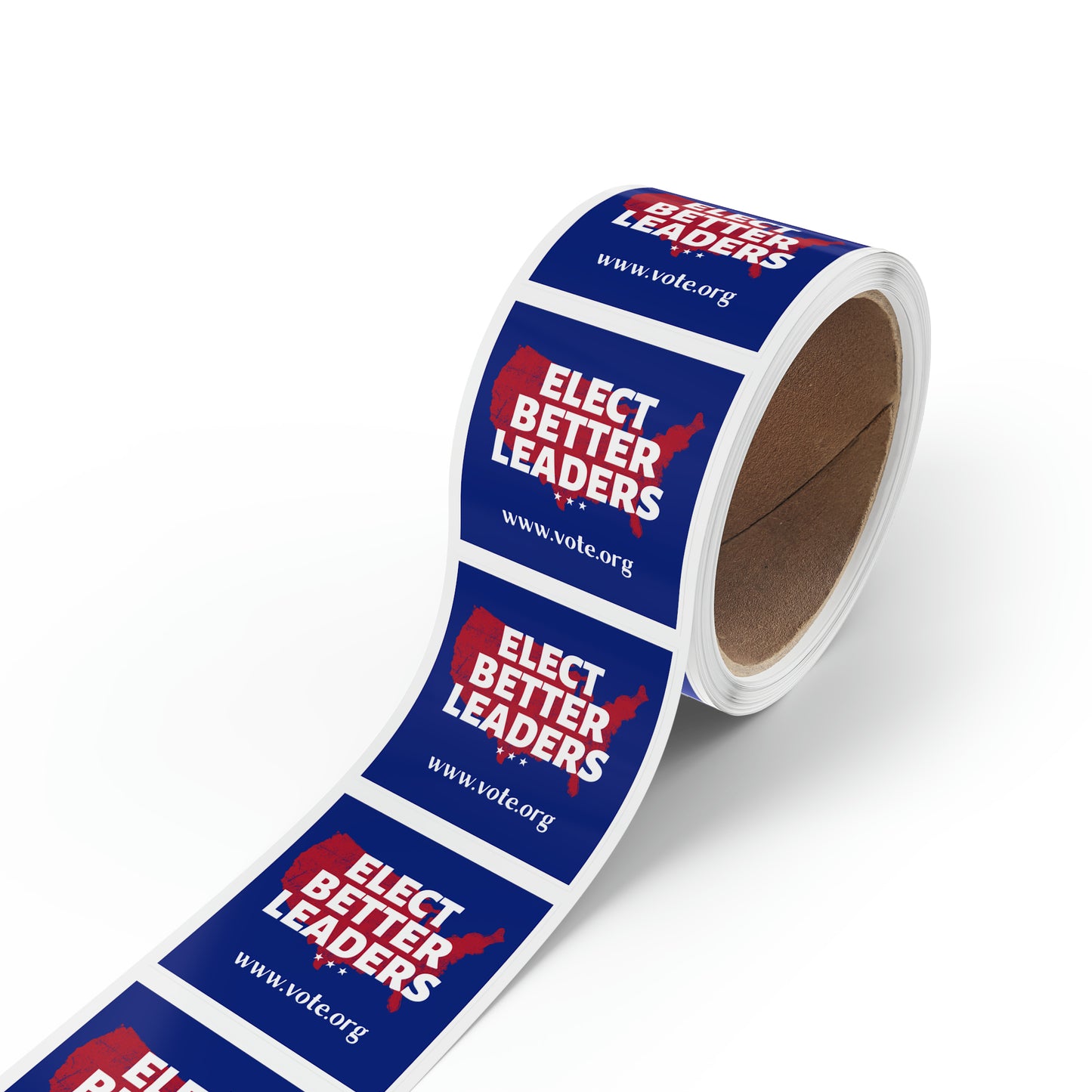 Elect Better Leaders, Democracy Sticker Rolls, 50, 100 or 250, Free Shipping, Democracy Signs, Vote Sticker, Democrat Sticker