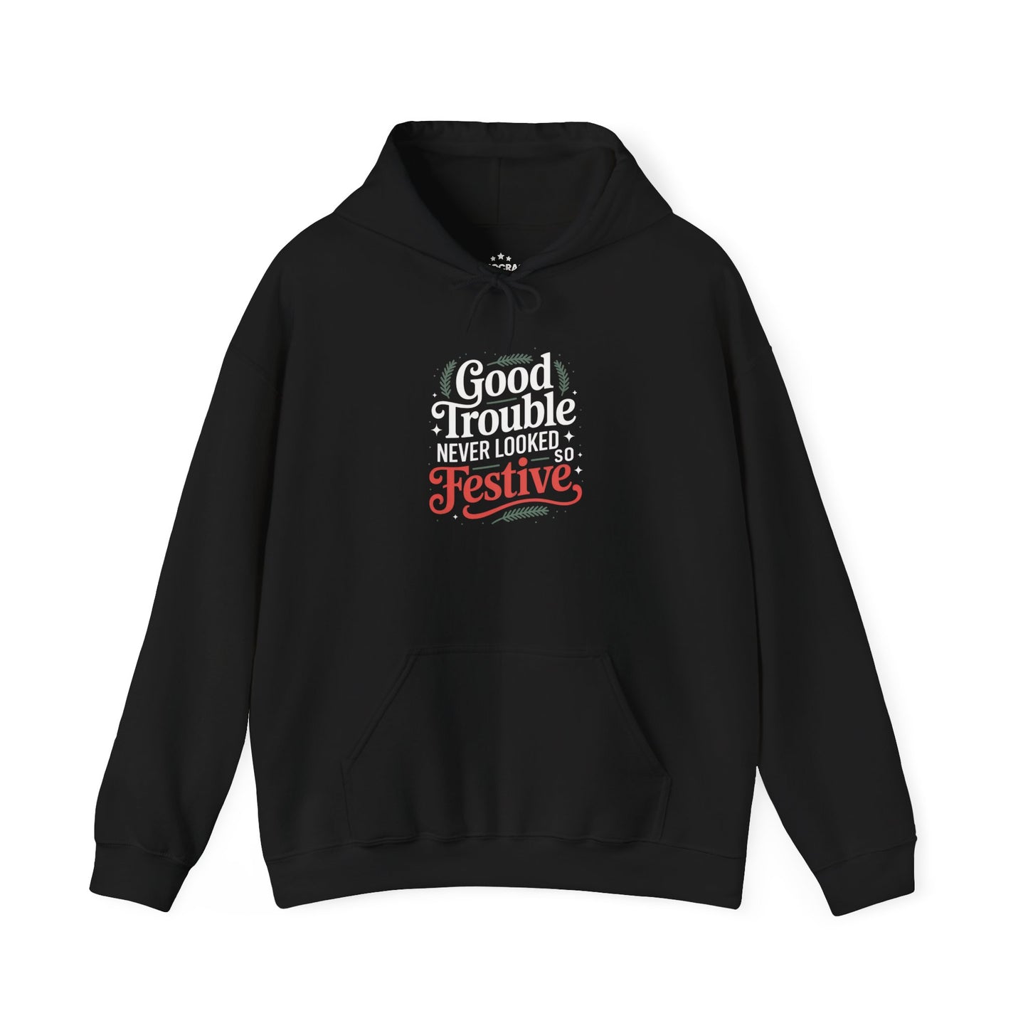 Good Trouble Never Looked So Festive Hoodie, Merry Resistmas Hoodie, Holiday Hoodie, Christmas Hoodie, Resistance Hoodie, Free Shipping