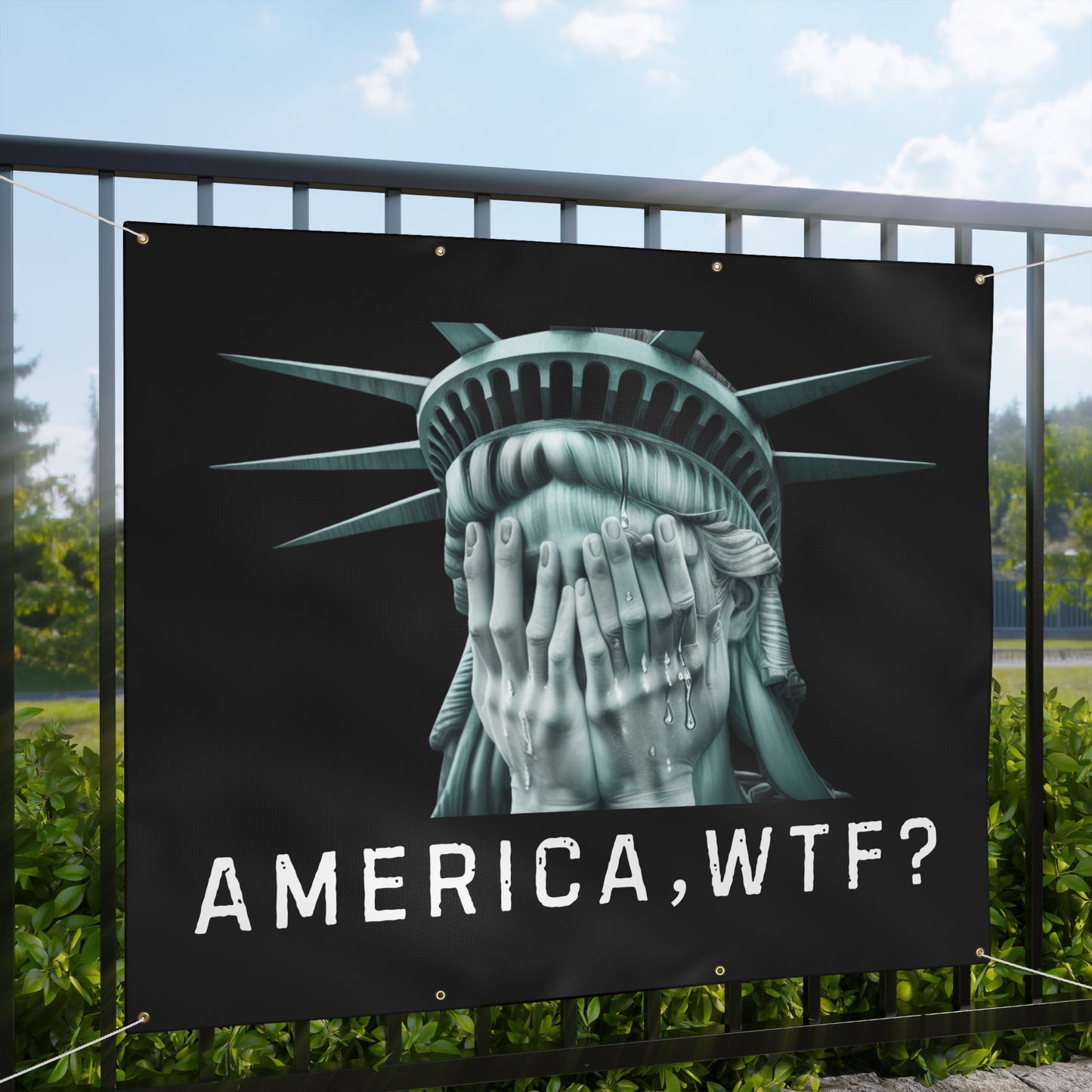 Anti Trump Banner, America WTF Banner