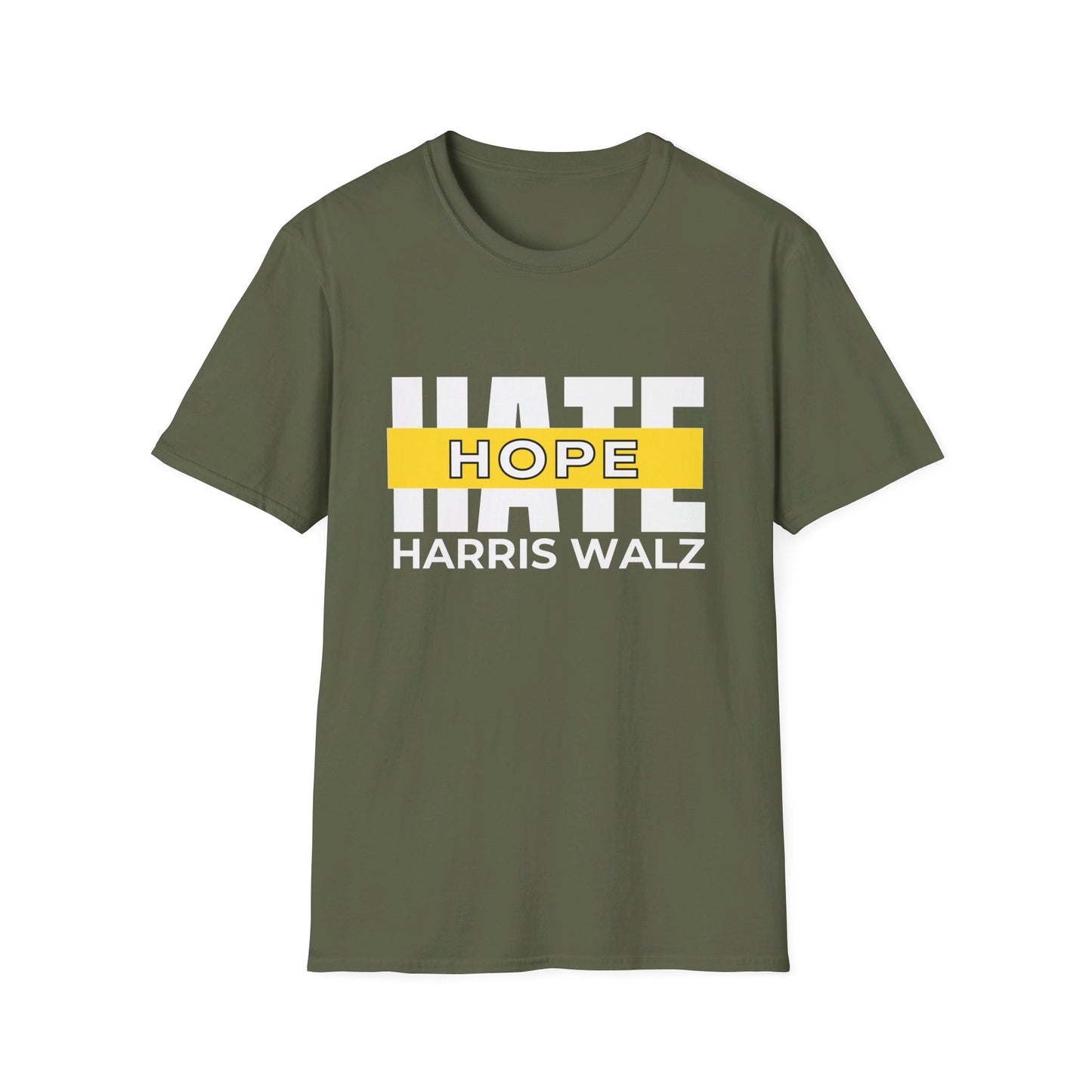 Hope Over Hate Harris Walz Tshirt - Soft, Unisex Style, Multiple Colors, Free Shipping, Kamala Harris Tshirt, Harris Walz Merchandise