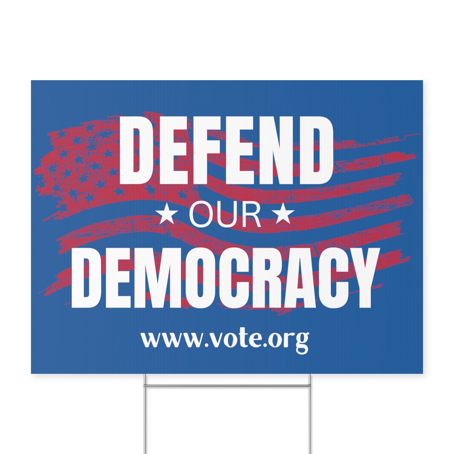 Democracy Yard Sign, Democracy Lawn Sign, Defend Democracy