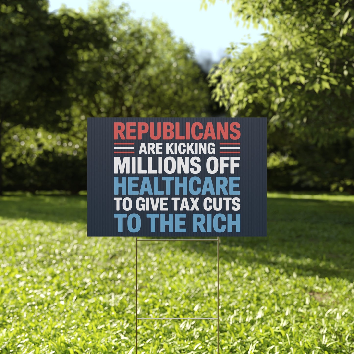Medicaid Cuts Sign, Anti Trump Yard Signs, Protest Signs, Republicans Yard Sign, Medicaid Sign, Print on Both Sides, Multiple Sizes