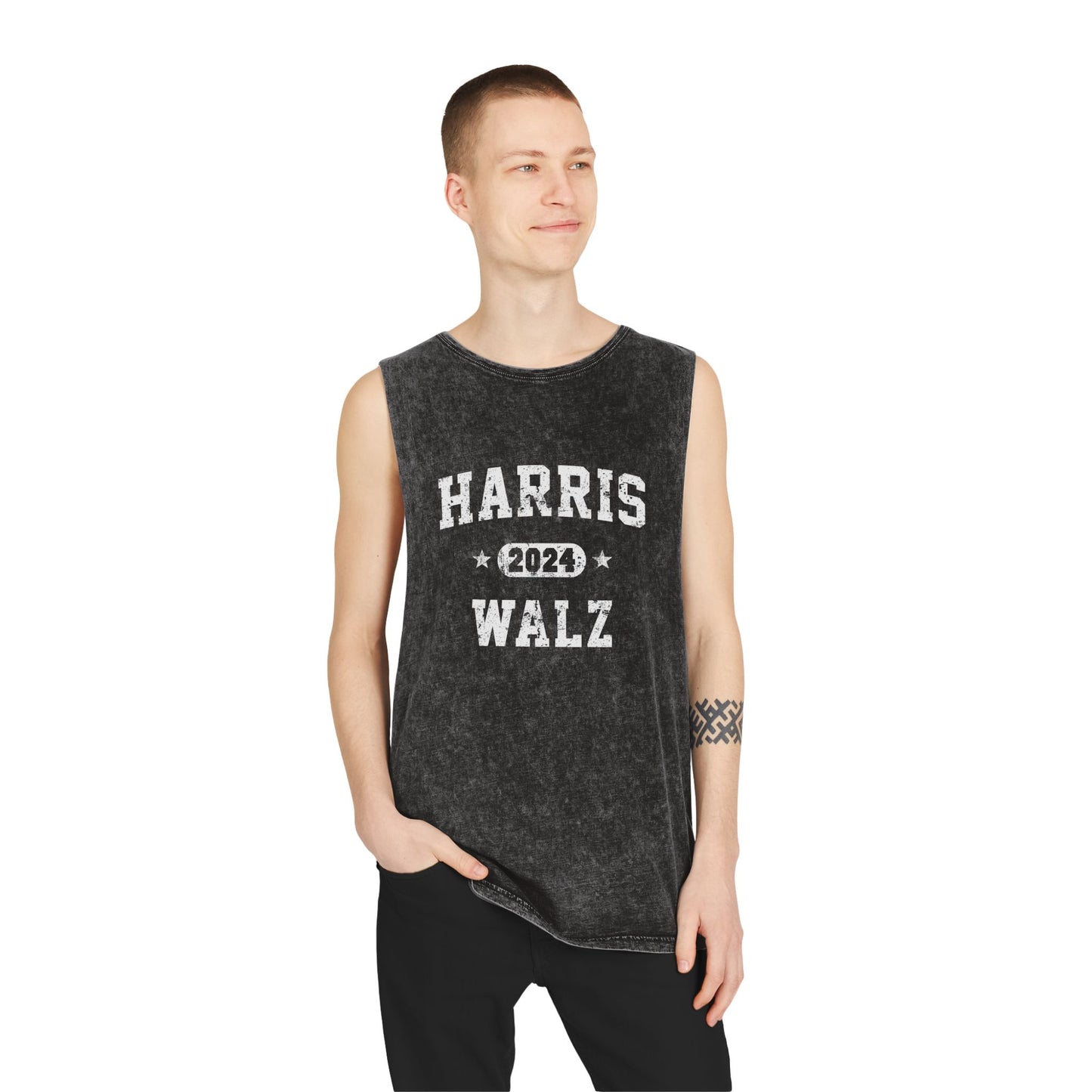 Harris Walz Tank, Unisex Stonewash Tank Top, Multiple Colors, Free Shipping