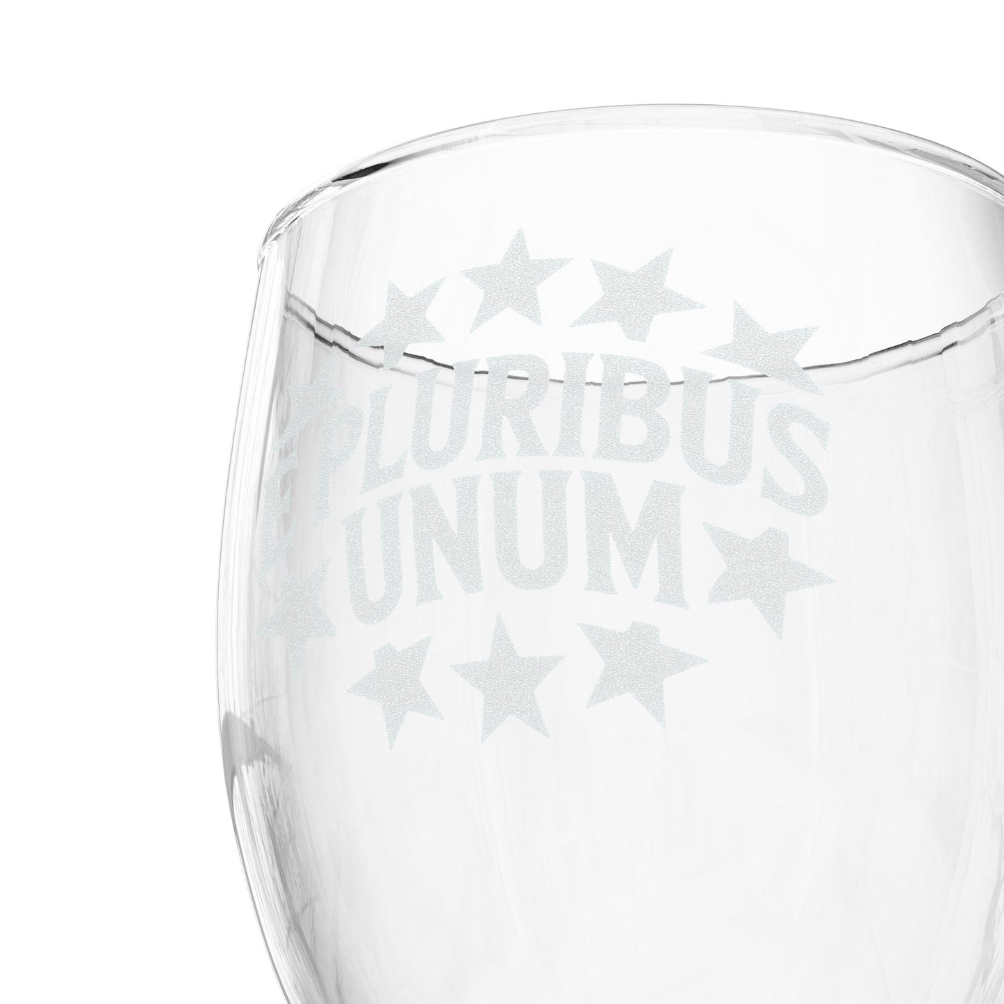E Plurabis Unum Engraved Wine Glass, No Kings Gifts, Anti Trump Gifts, 10.5 oz, Unique Political Gift, Democracy Gift, Freedom 1776 Gift