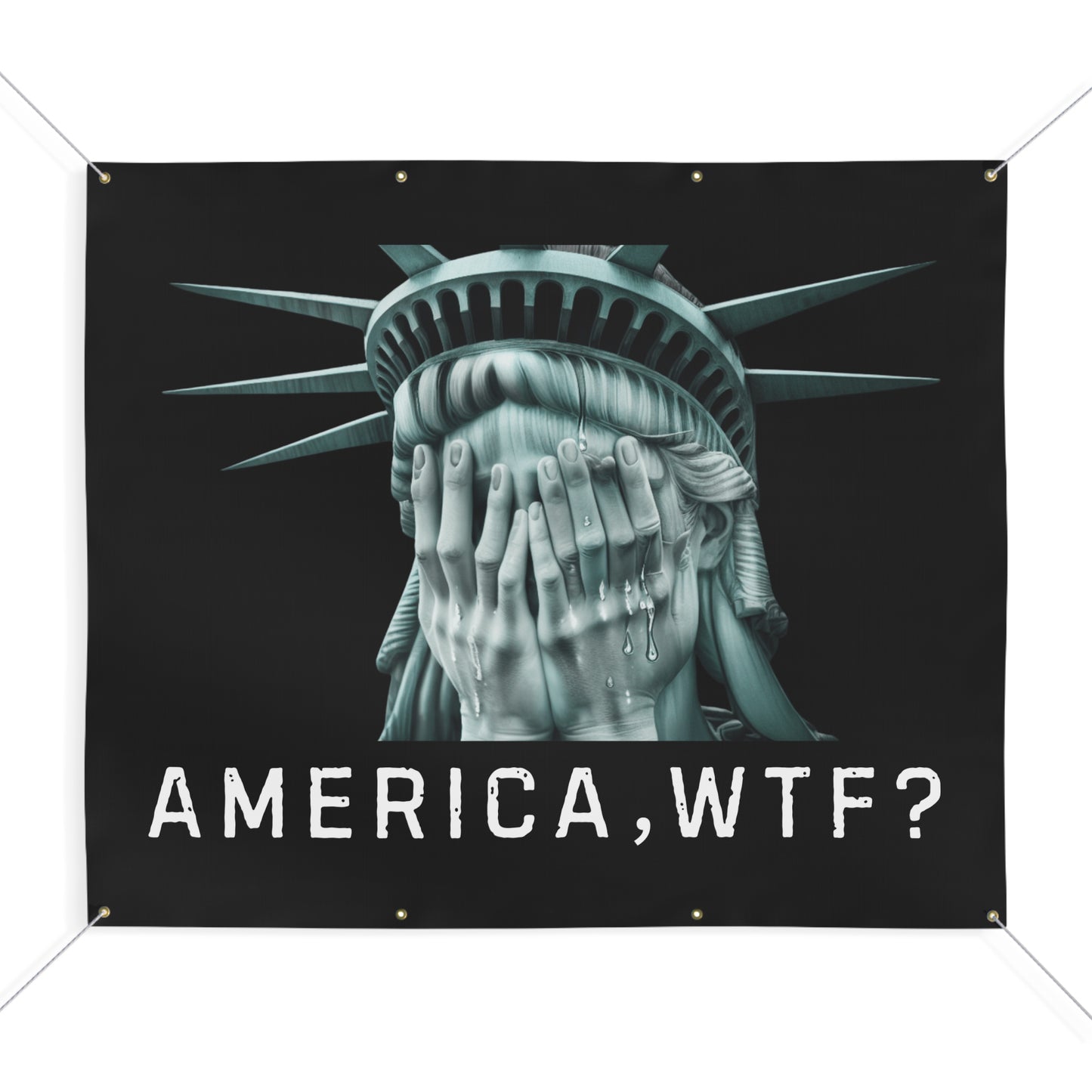 Anti Trump Banner, America WTF Banner