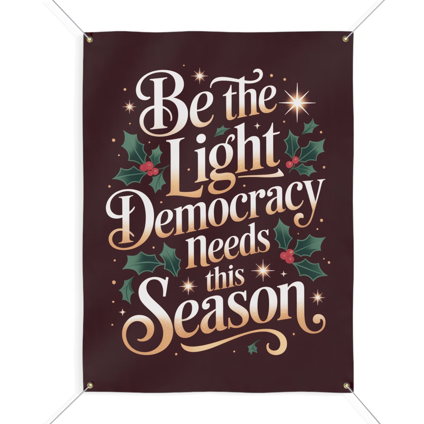 Christmas Banner, Holiday Banner, Custom Banner, Christmas Signs, 36" x 48", Hanging Ropes Included, Free Shipping