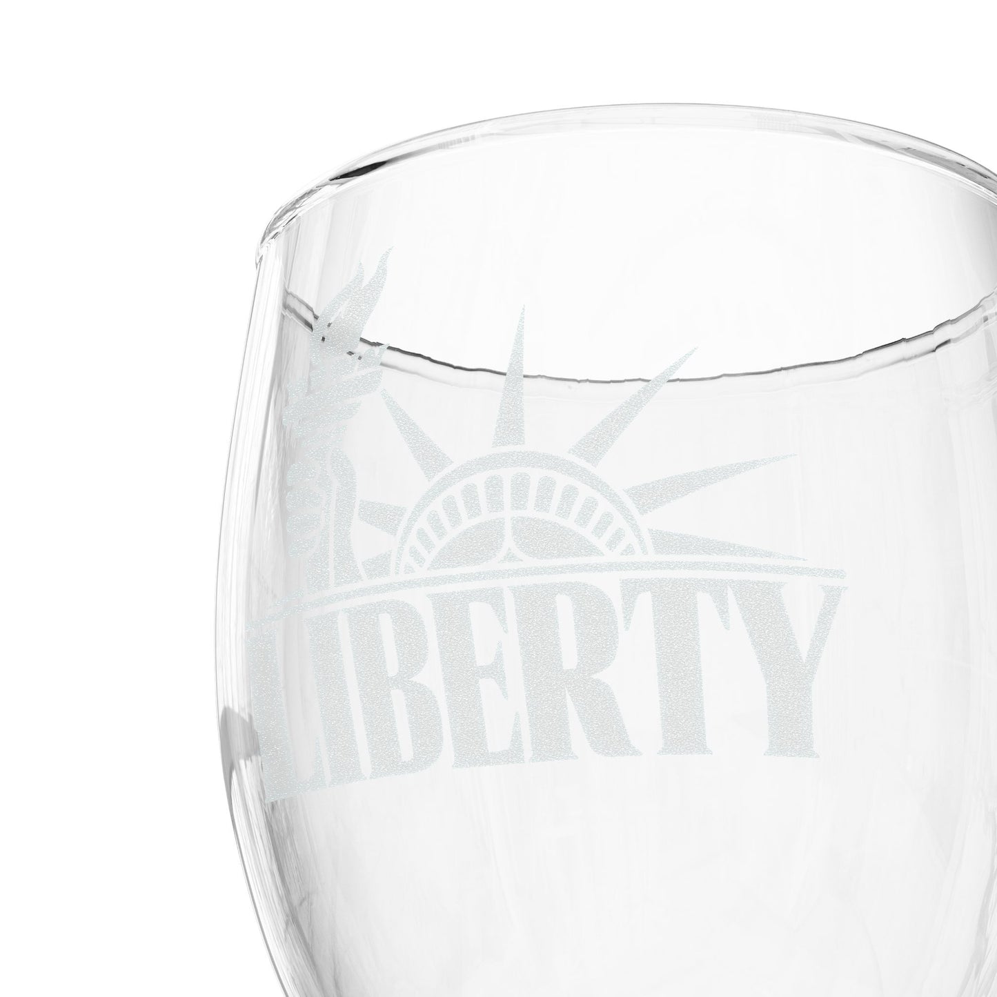 Liberty Engraved Wine Glass, No Kings Gifts, Anti Trump Gifts, 10.5 oz, Unique Political Gift, Democracy Gift, Patriotic Gift, Democrat Gift
