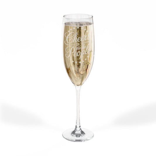 Cheers to We the People Engraved Champagne Glass, Engraved Wine Glass, No Kings Gifts, Anti Trump Gifts, 8 oz, Unique Political Gift