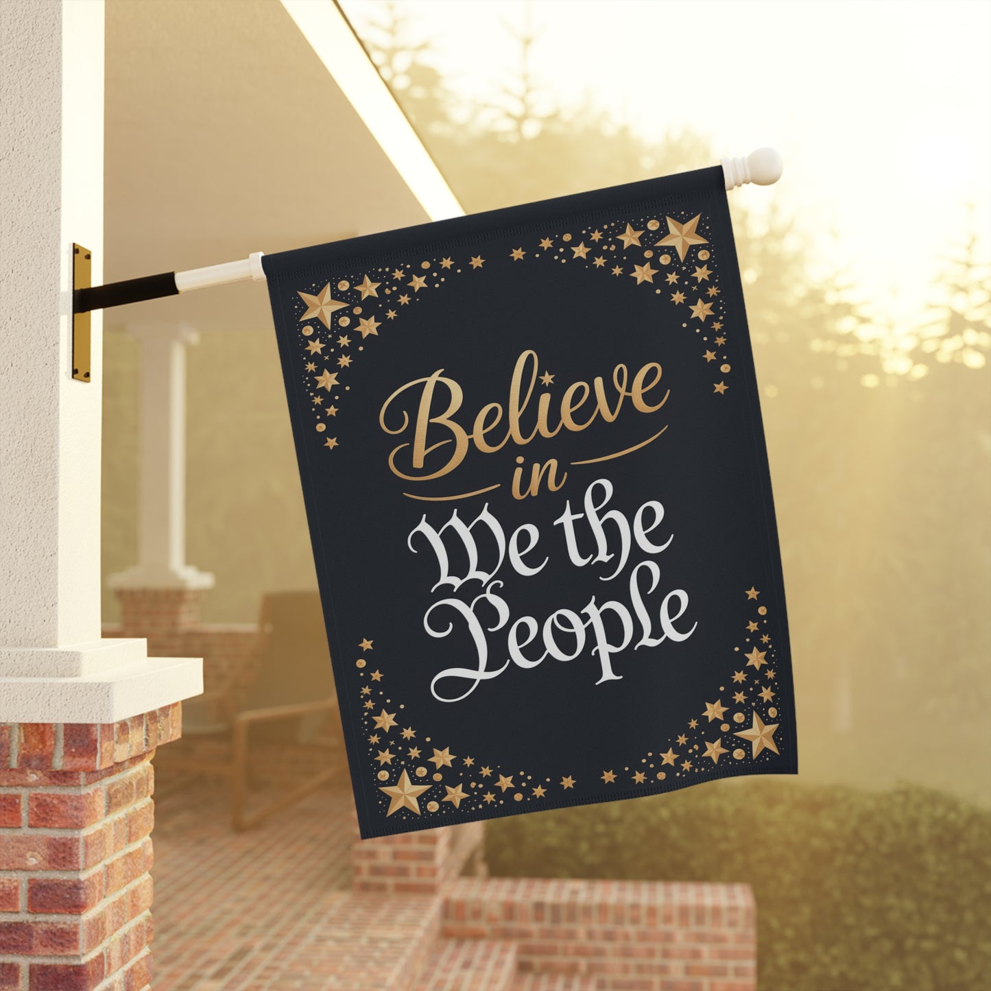 Believe in We the People Holiday Garden Flag, Christmas Garden Flag, Holiday Garden Flag, Funny Political Holiday Decor, Democracy Gift