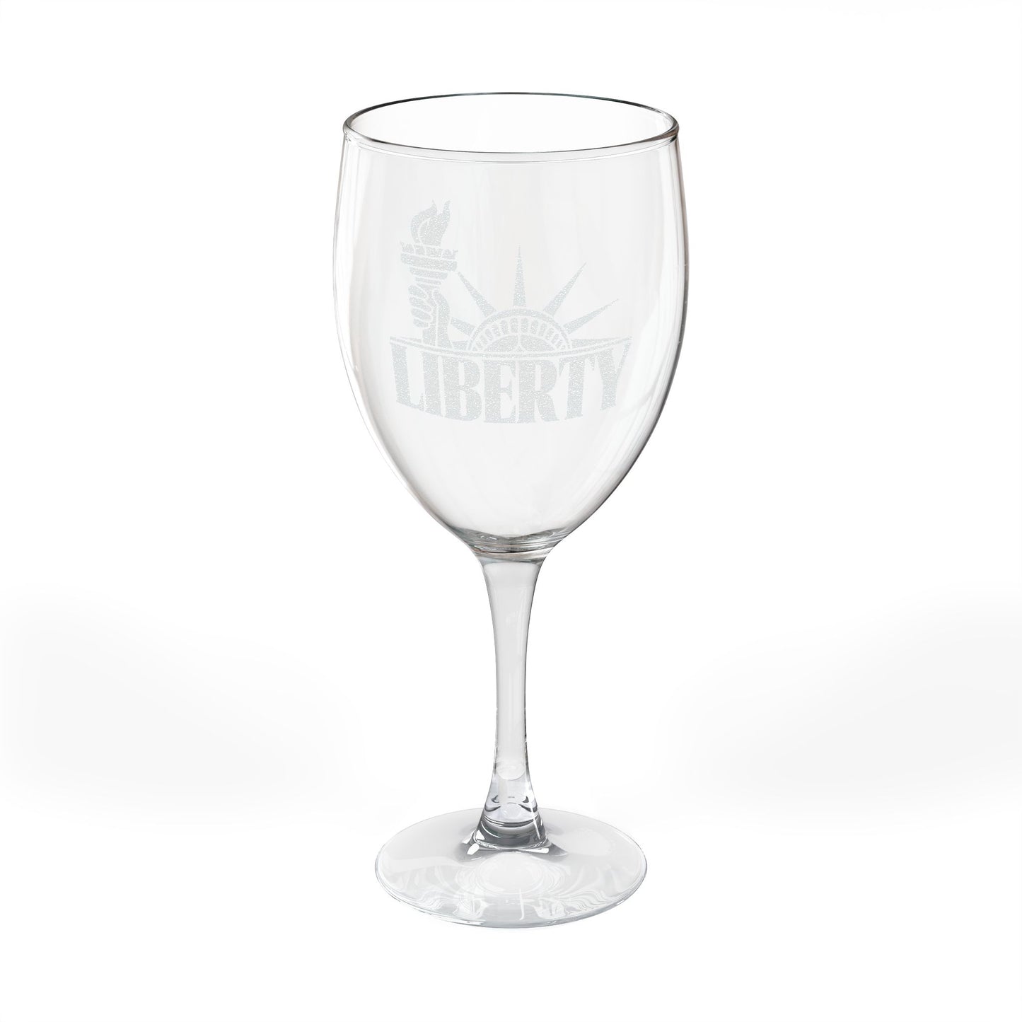 Liberty Engraved Wine Glass, No Kings Gifts, Anti Trump Gifts, 10.5 oz, Unique Political Gift, Democracy Gift, Patriotic Gift, Democrat Gift