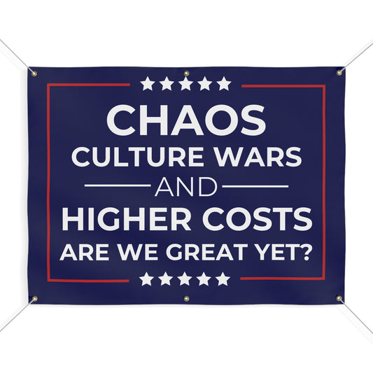 Are We Great Yet Banner, Anti Trump Banner, Anti MAGA Banner, Anti Republican Banner, Indoor/Outdoor Banner, Free Shipping, Protest Banner,