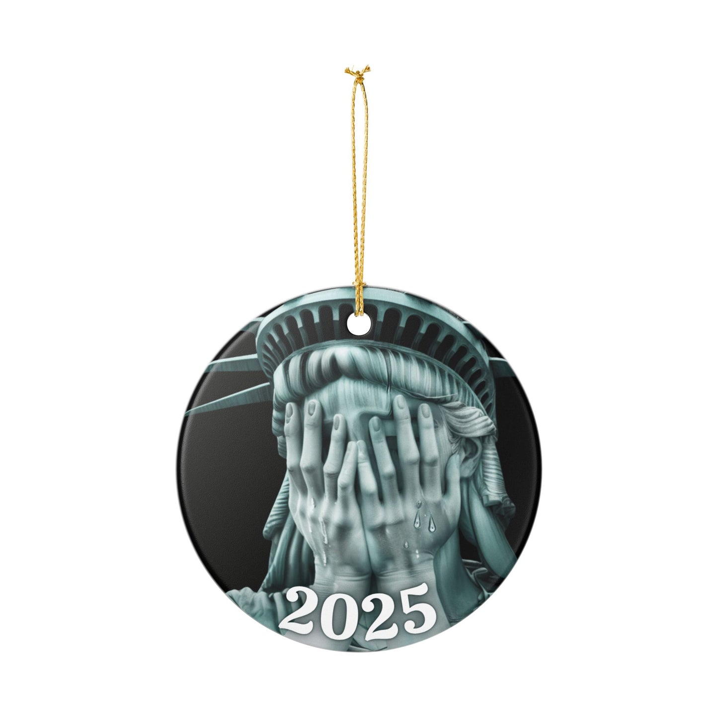 2025 Holiday Ornament, 2025 Christmas Ornament, Political Ornament, Anti Trump Ornament, Democracy Ornament, Gift for Democrat