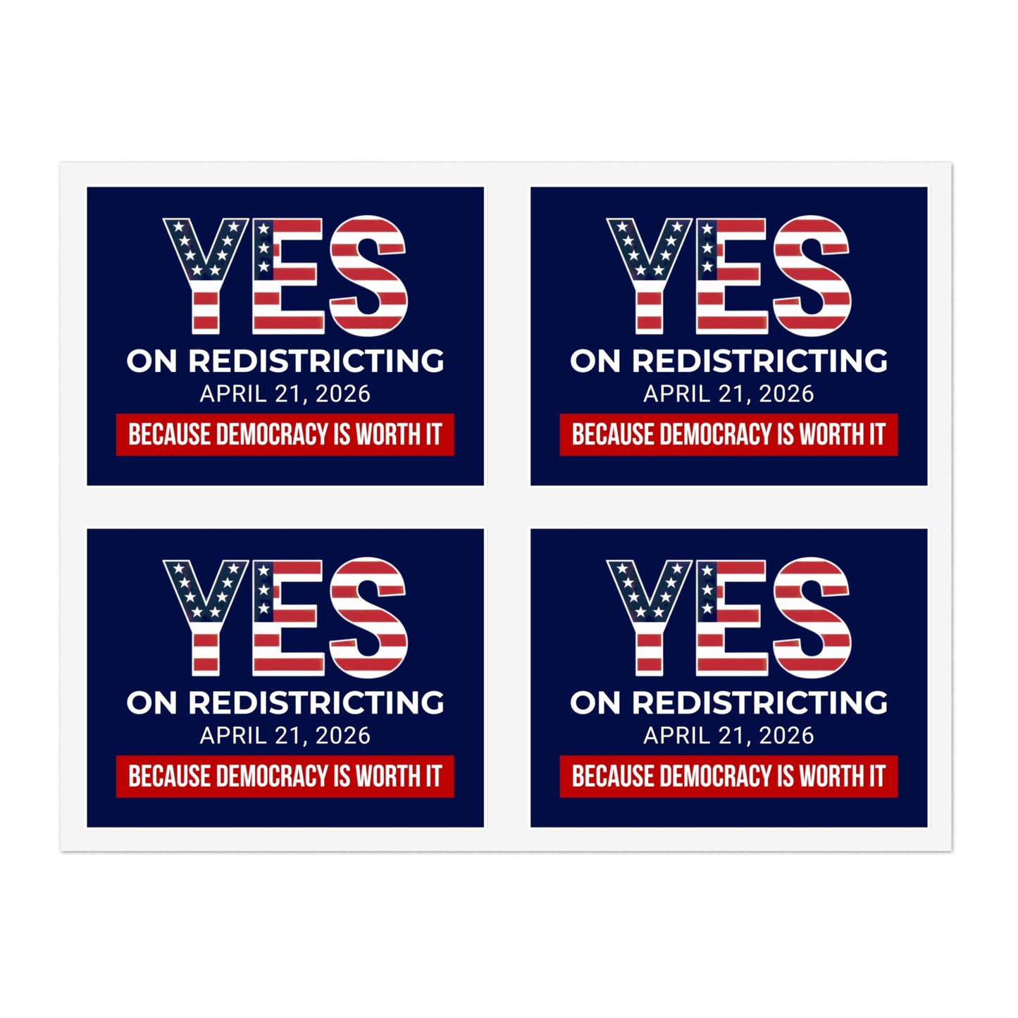 Virginia Redistricting Vote Yes Sticker Sheet | Virginia Special Election Stickers