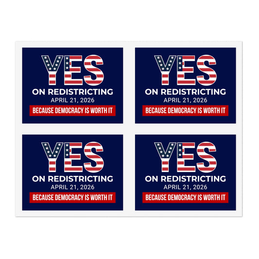 Virginia Redistricting Vote Yes Sticker Sheet | Virginia Special Election Stickers