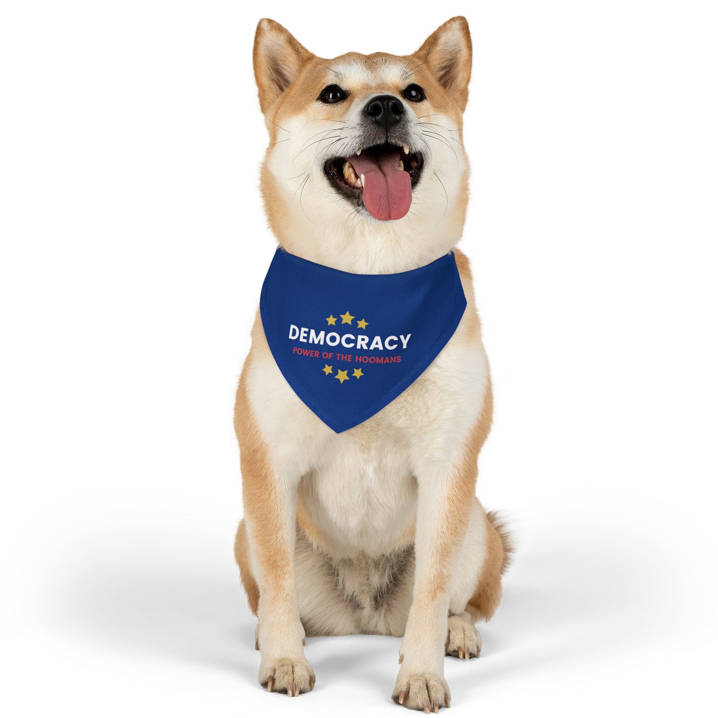 Democracy Power of Hoomans Pet Bandana Collar, Multiple Sizes, Pets for Democracy, Custom Pet Clothing, Democracy Signs