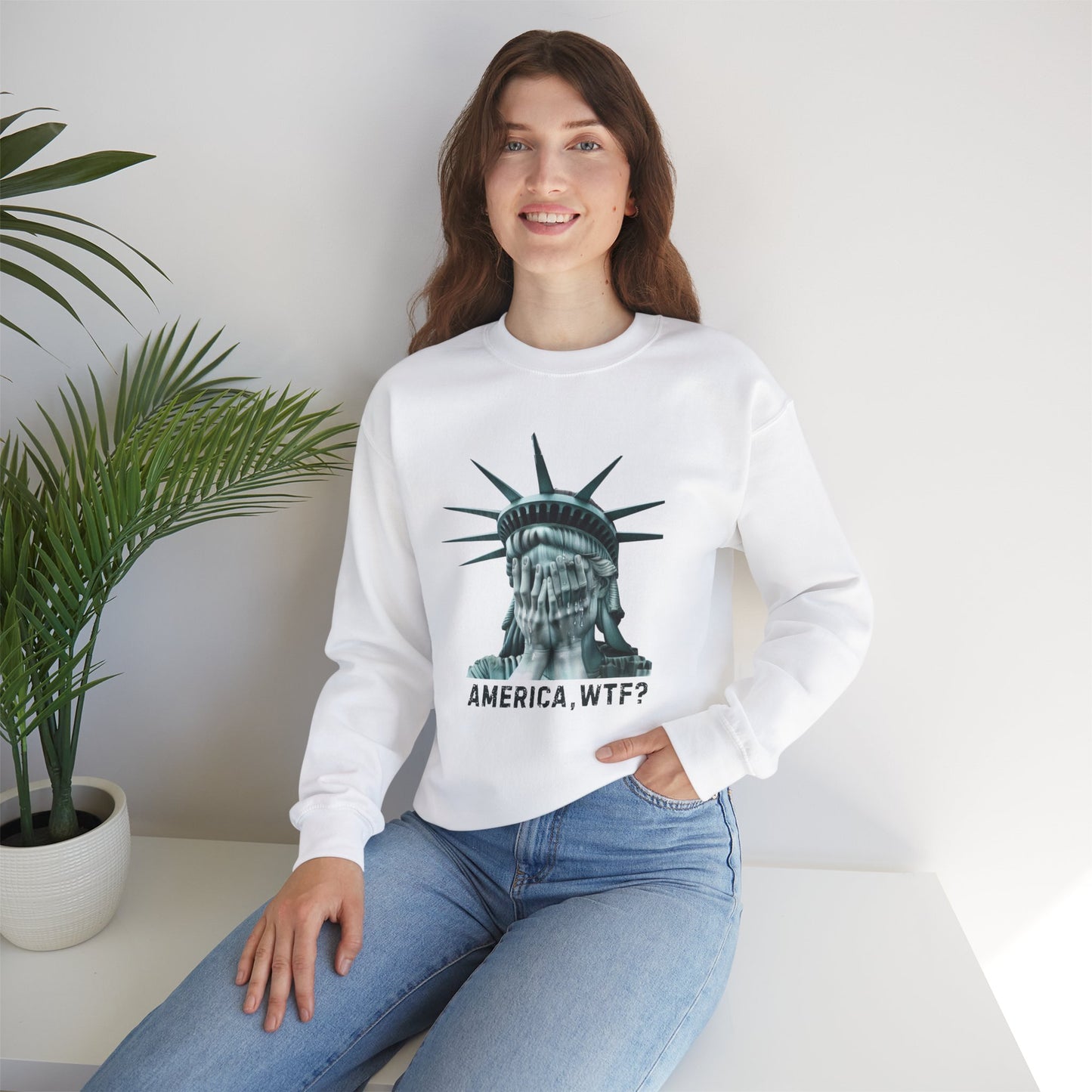 Anti-Trump America WTF Sweatshirt – Pro-Democracy Political Activism Apparel