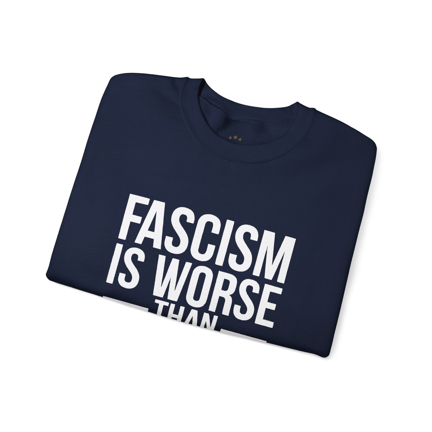 Fascism is Worse Than Inflation Sweatshirt, Fascism Sweatshirt, Anti Trump Sweatshirt, Democracy Sweatshirt, Free Shipping, Multiple Colors