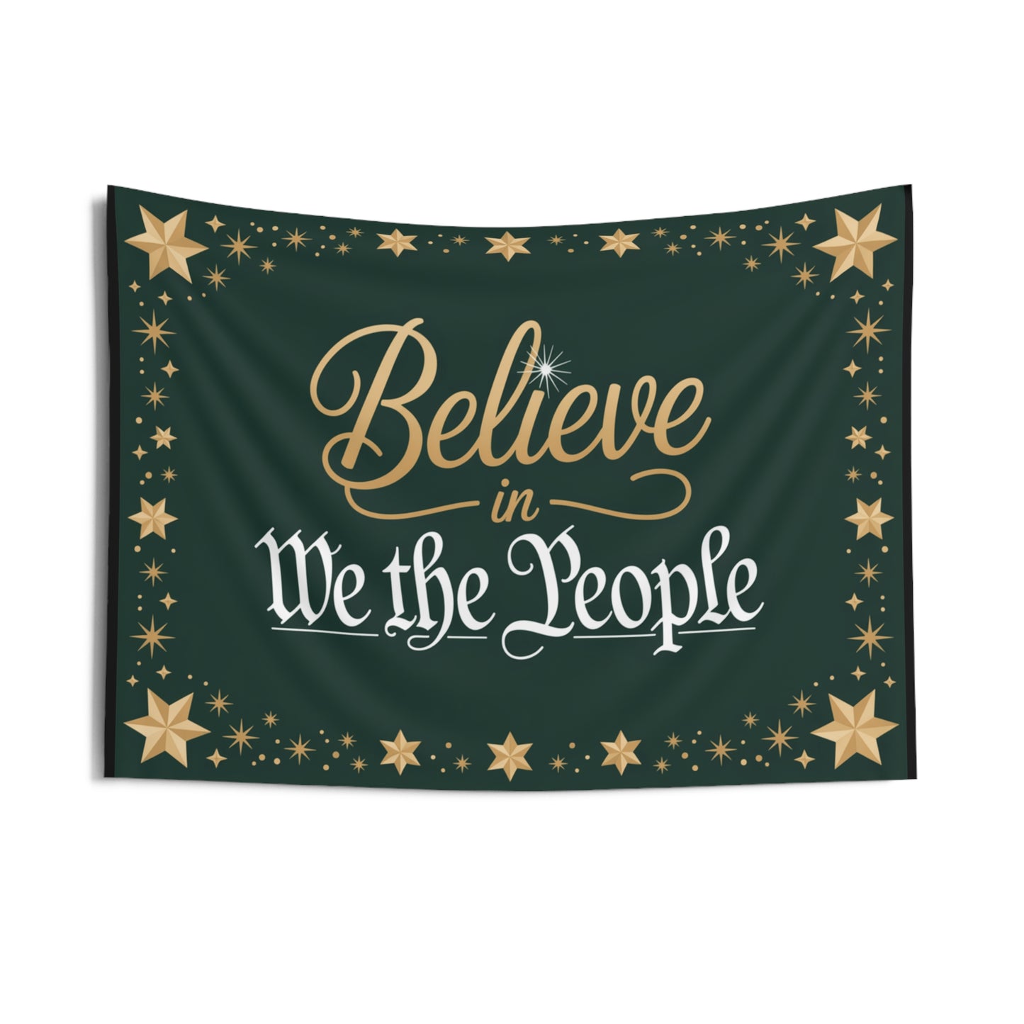 Believe in We the People Indoor Wall Tapestry | Christmas Wall Decor | Christmas Wall Tapestry