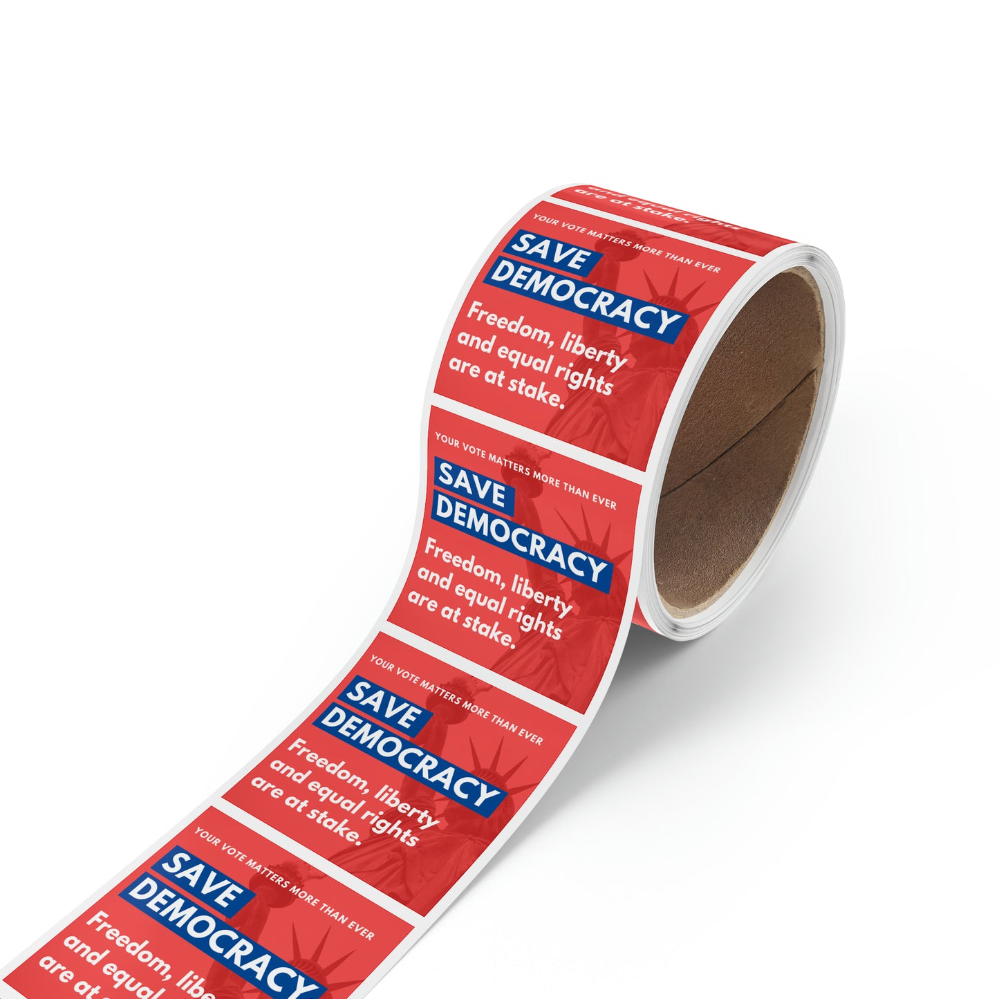 Save Democracy Sticker Rolls, 50, 100 or 250, Free Shipping, Democracy Signs, Vote Sticker, Democrat Sticker,  Leftist Sticker