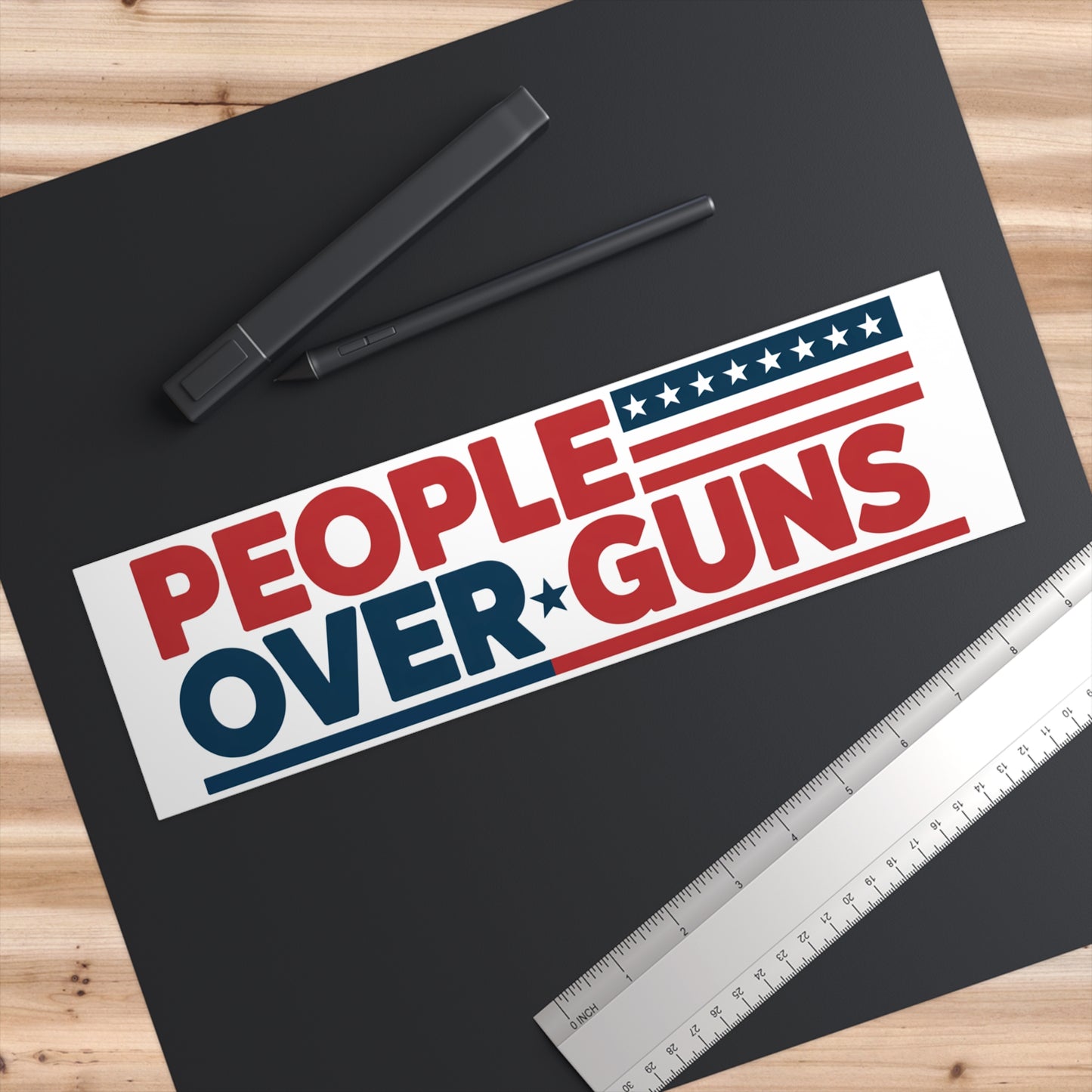 People Over Guns, Gun Laws Bumper Sticker, Gun Safety Bumper Sticker, Gun Reform Bumper Sticker, Free Shipping