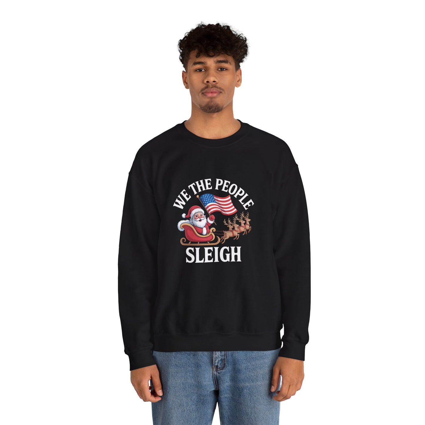 We the People Sleigh Sweatshirt, Merry Resistmas Sweatshirt, Holiday Sweatshirt, Christmas Sweatshirt, Unisex, Many Colors, Free Shipping